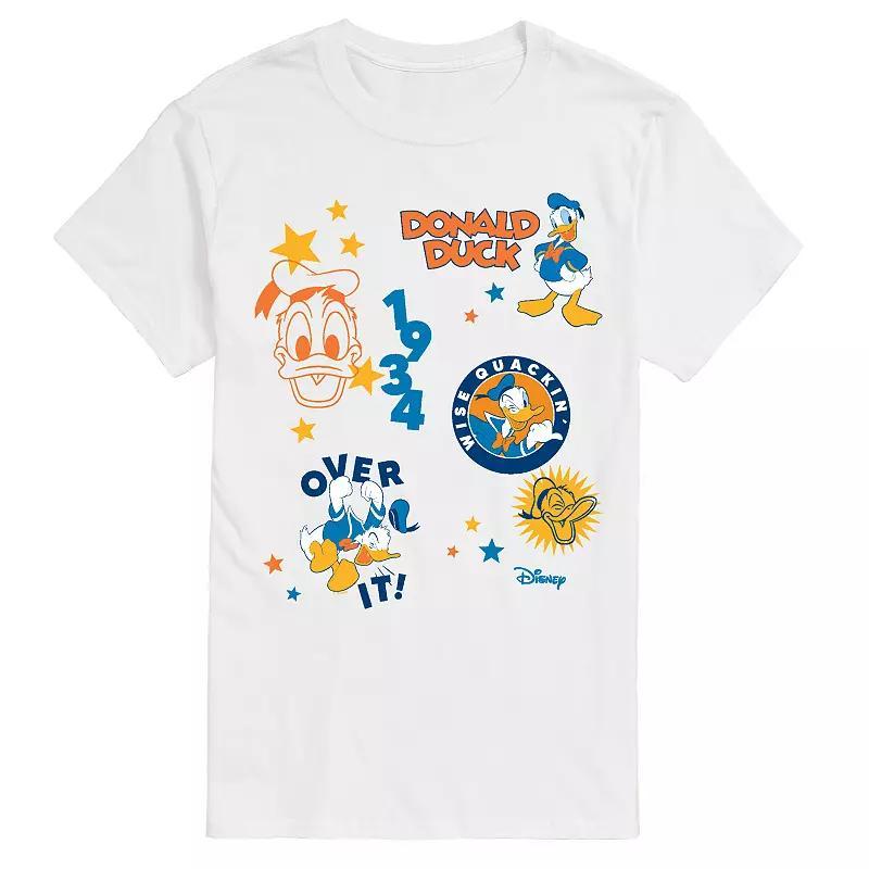 Disneys Donald Duck Big & Tall Oversized Collage Graphic Tee, Mens Product Image