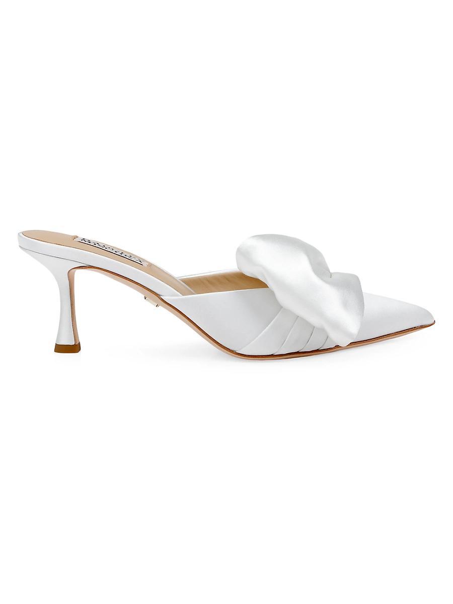 Womens Alaya 65MM Satin Mule-Style Pumps Product Image