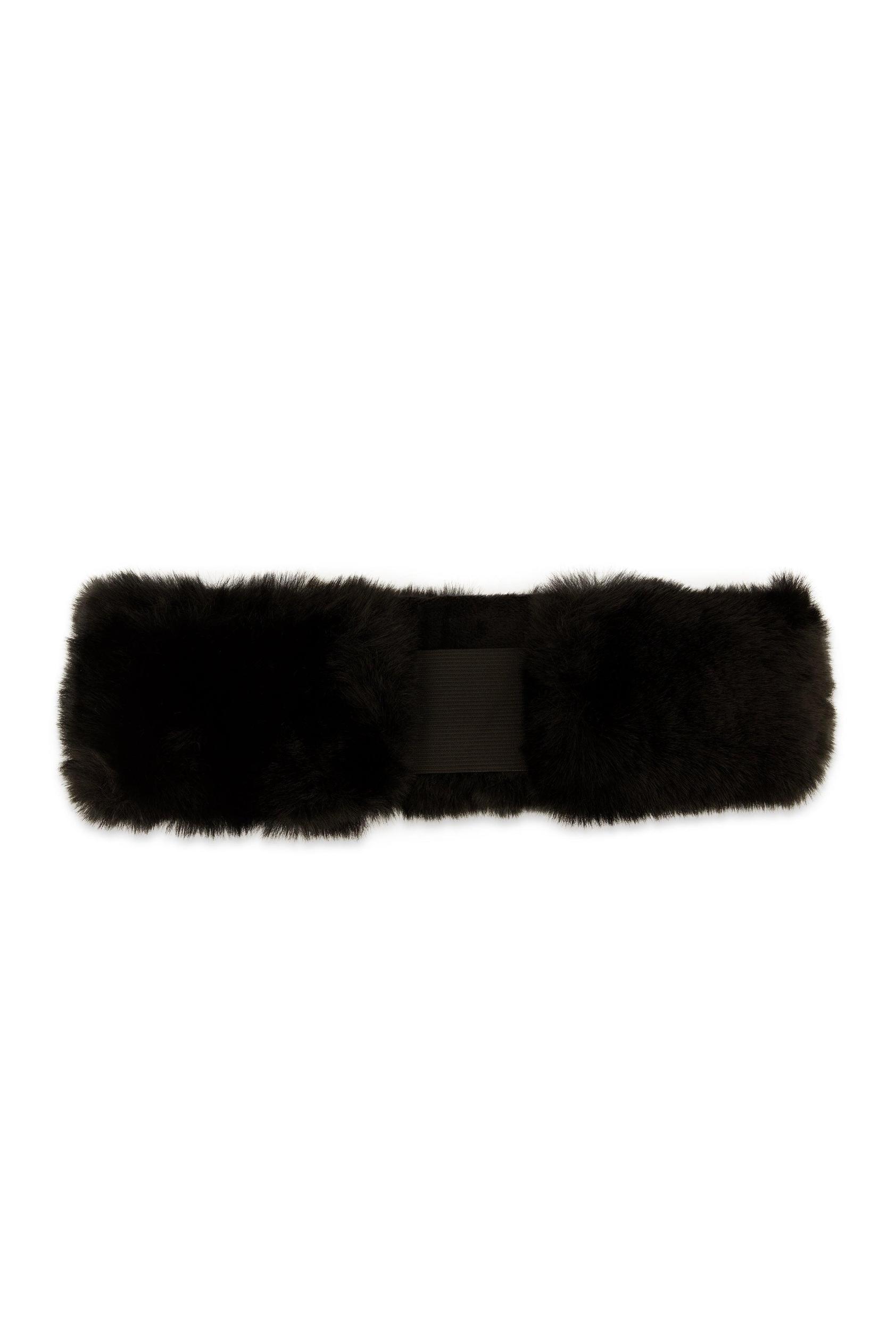 Womens Faux Fur Elastic Back Head Wrap Product Image