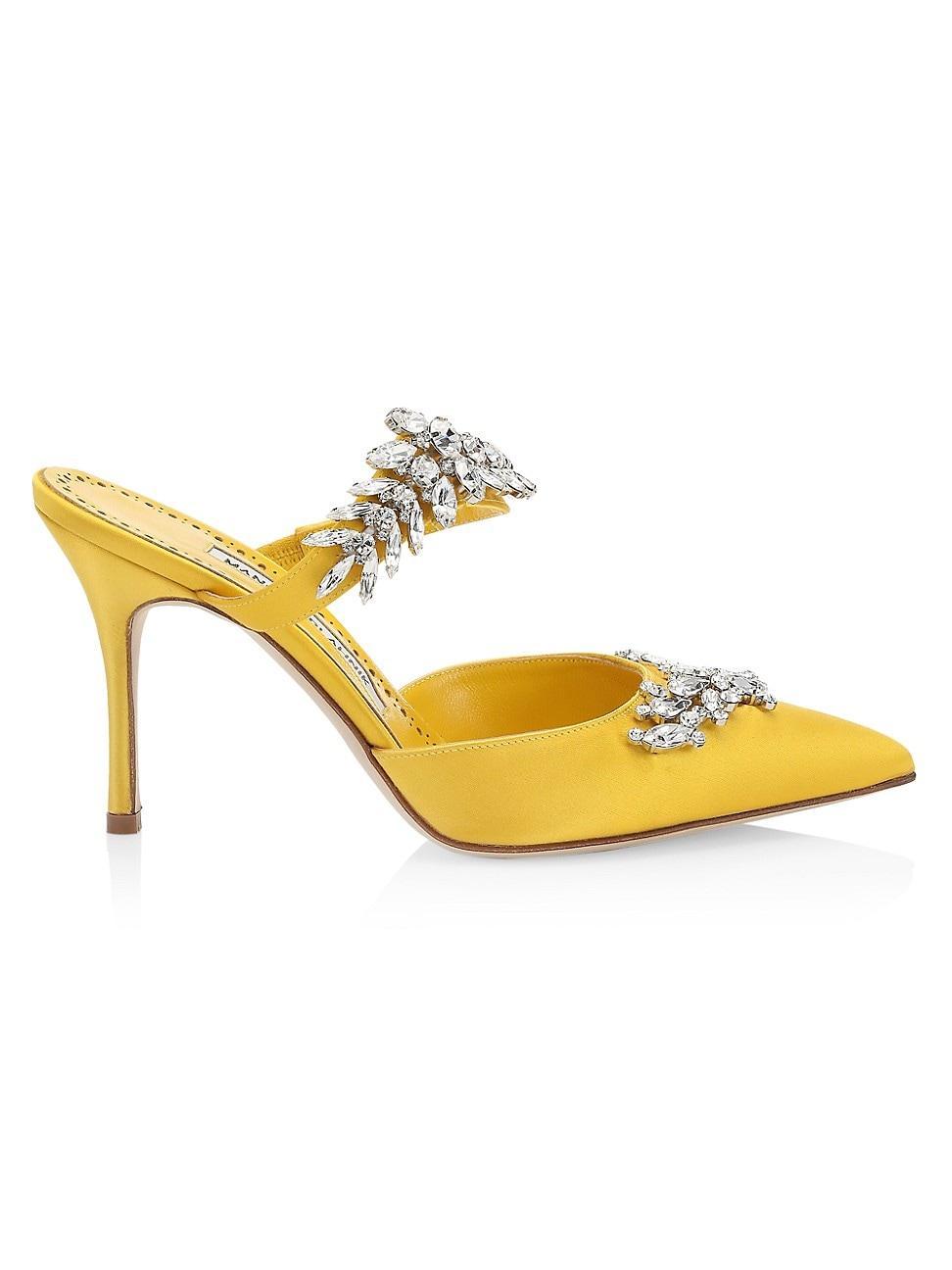 Womens Lurum 90MM Embellished Satin Mules Product Image