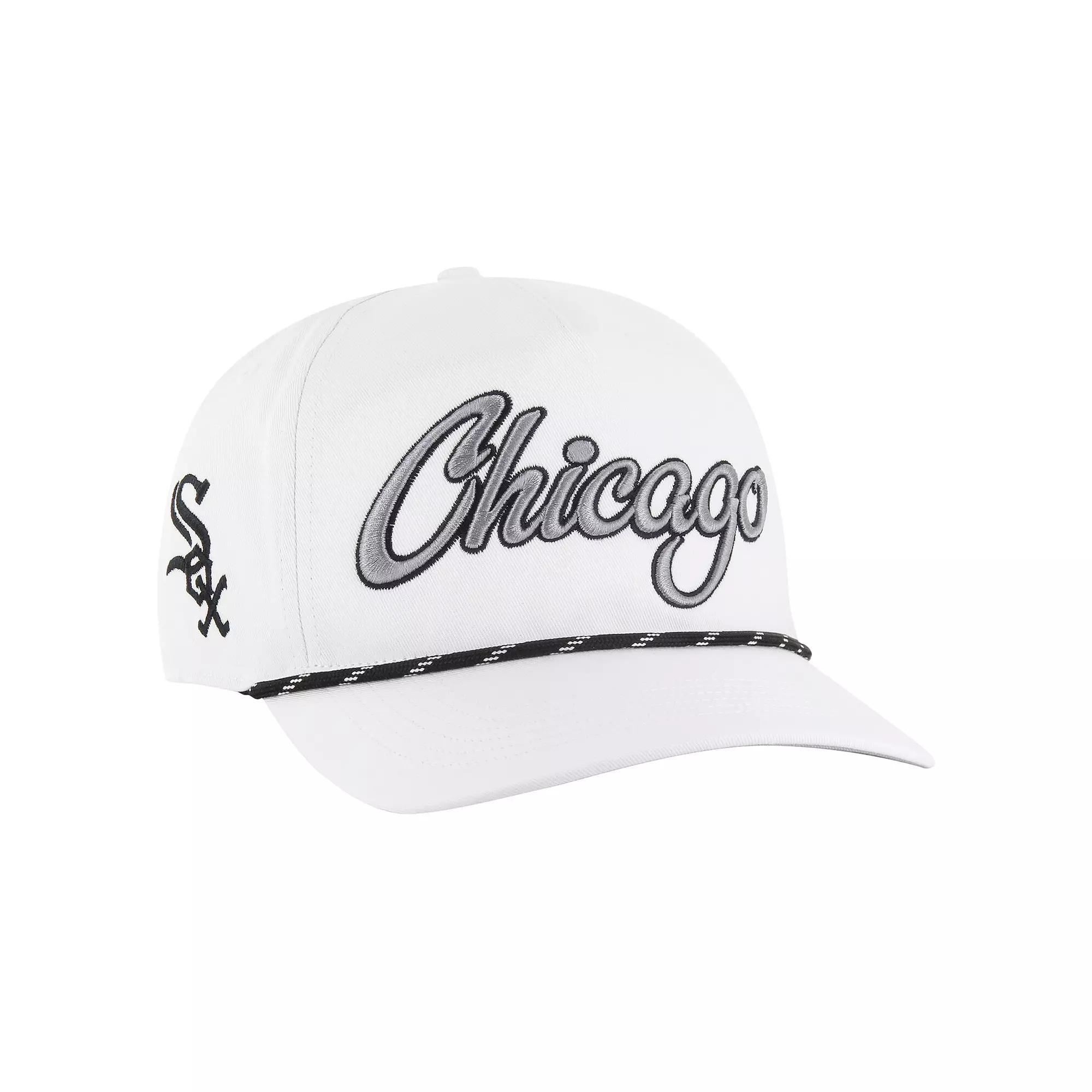 Men's '47 White Chicago White Sox Overhand Speckle Hitch Rope Adjustable Hat Product Image