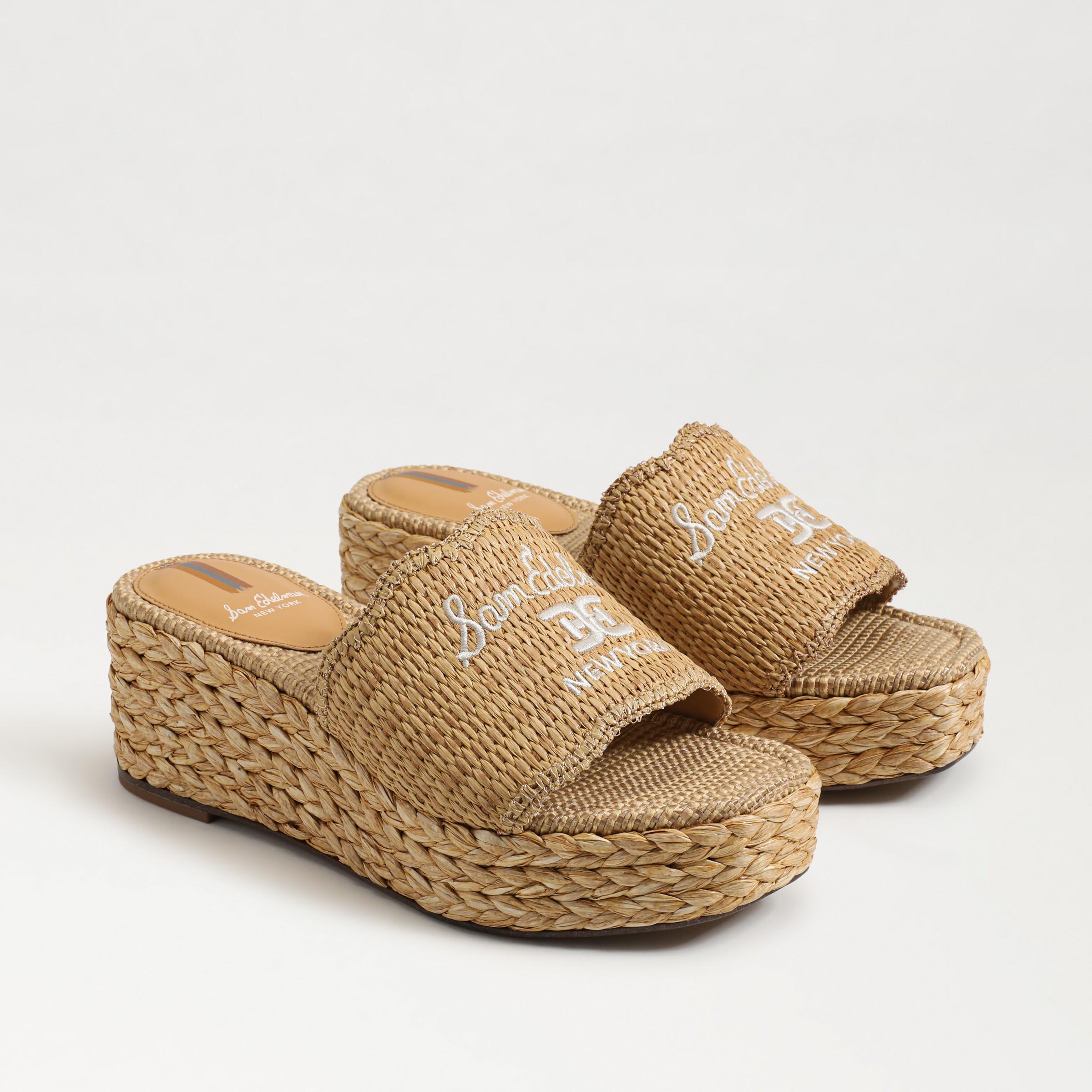 Sam Edelman Camila Platform Wedge Sandal Sand Raffia Product Image