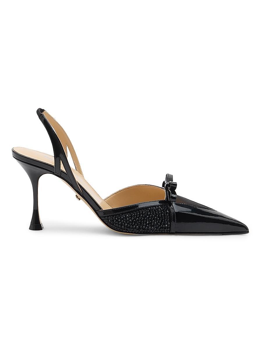 Womens Triangle 65MM Patent Leather Slingback Pumps Product Image
