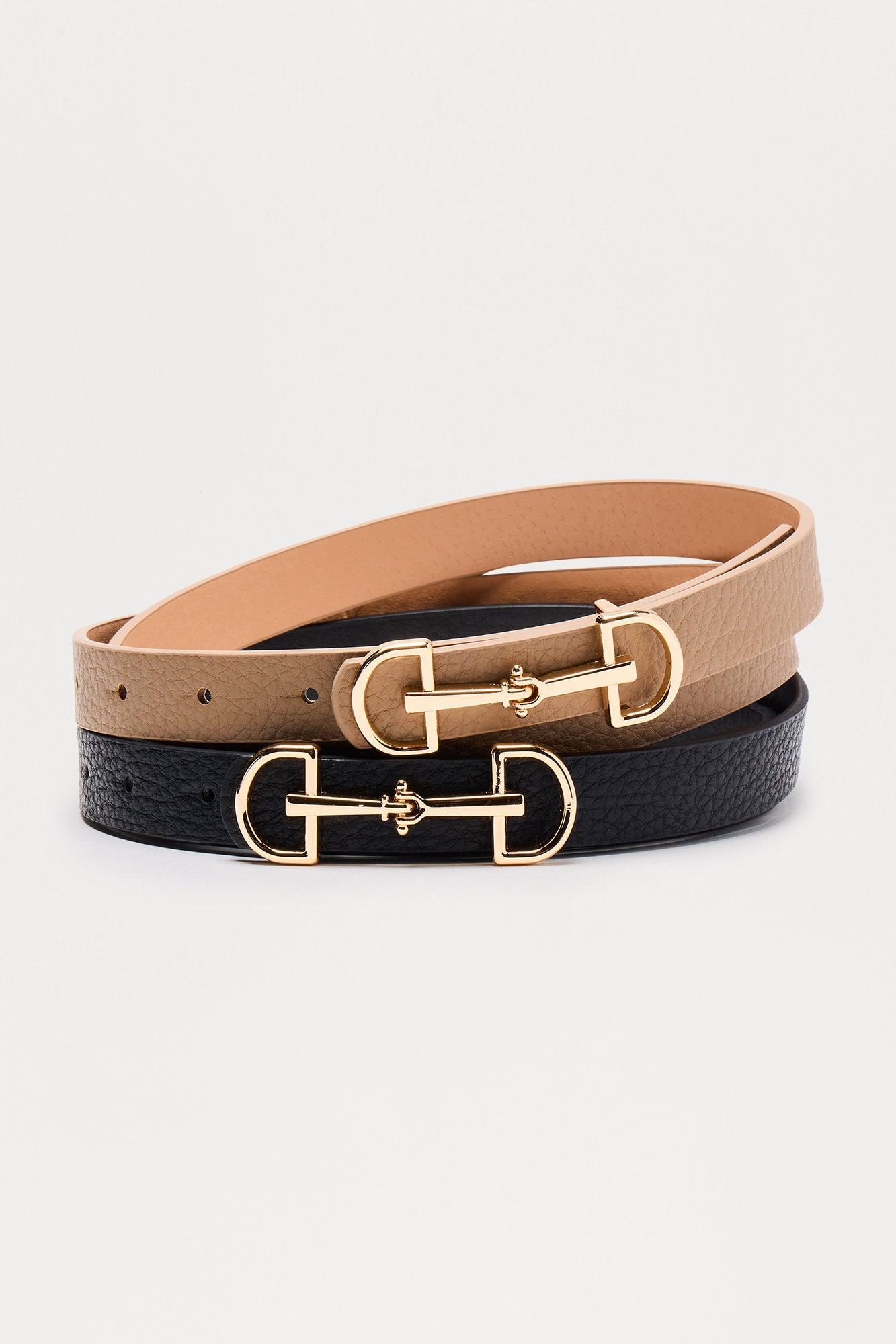 Taking Care Of Business 2 Piece Belt Set - Black/combo Female Product Image