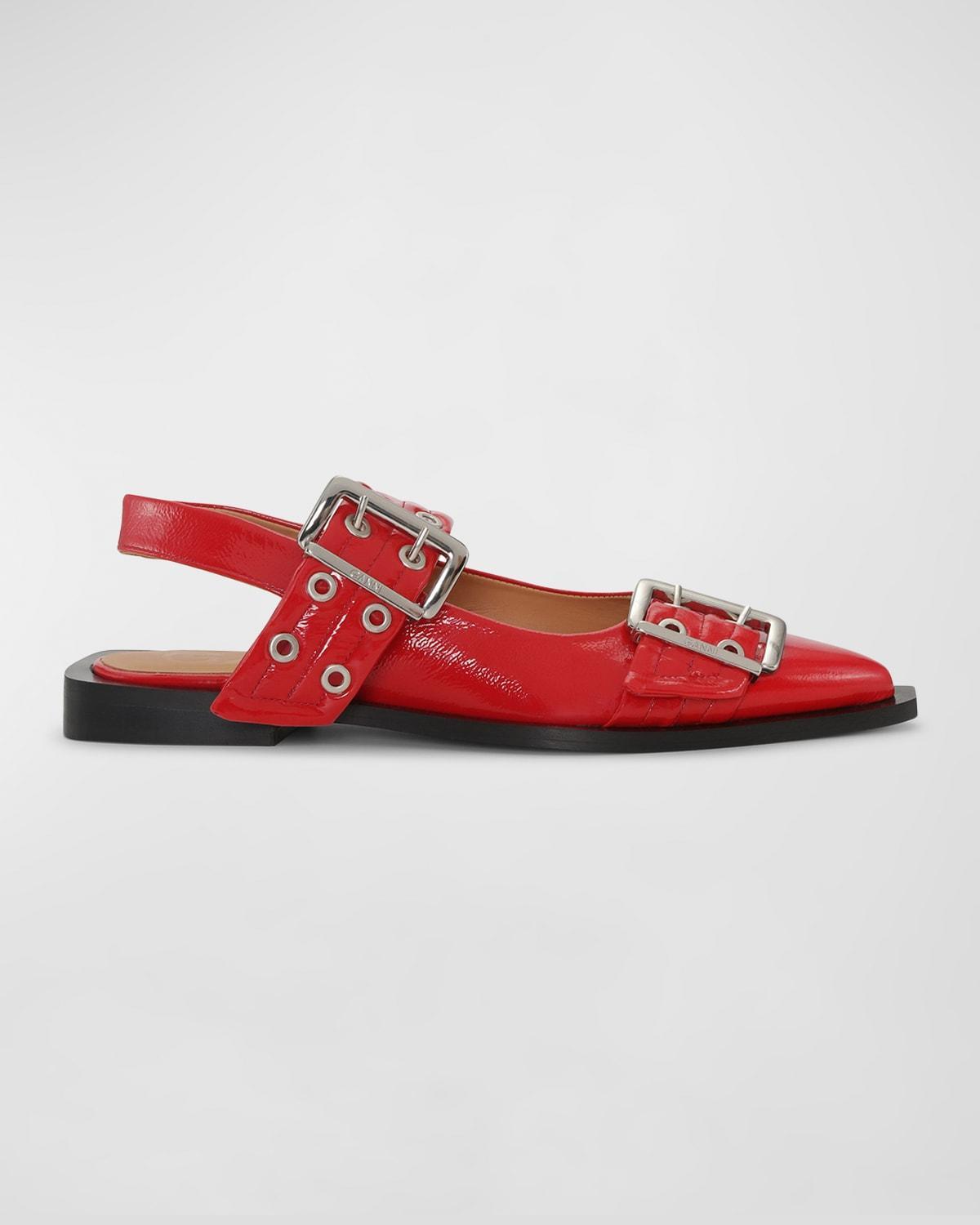 Womens Buckle Ballerina Flats Product Image