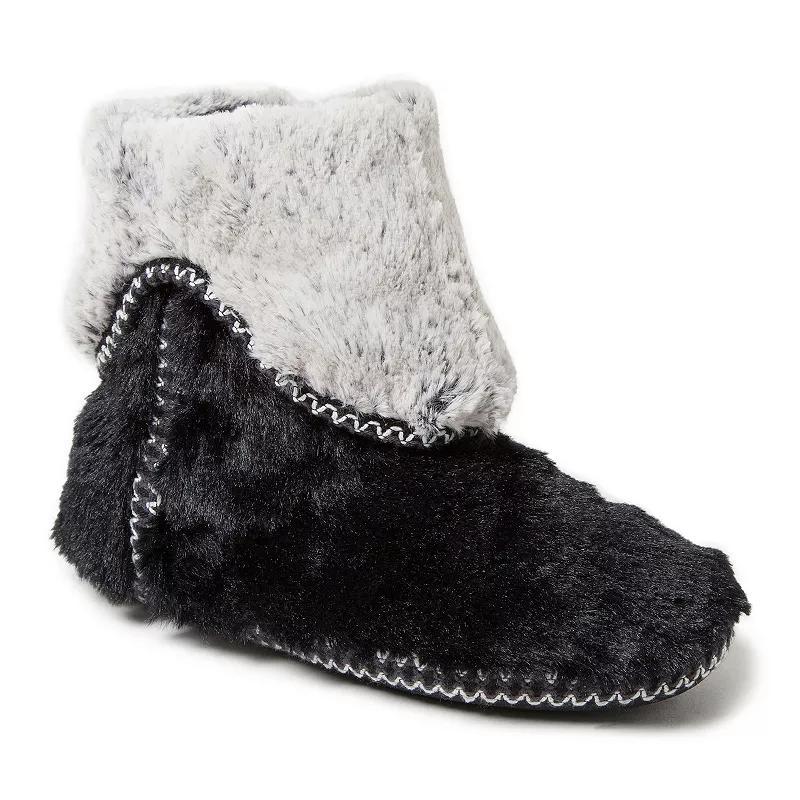 Dearfoams Faux Fur Fold-Down Women's Slippers, Size: Medium, Brown Product Image