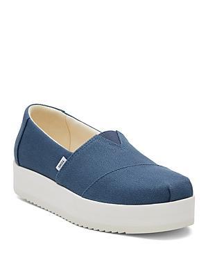 Toms Womens Alpargata Canvas Slip On Platform Flats Product Image