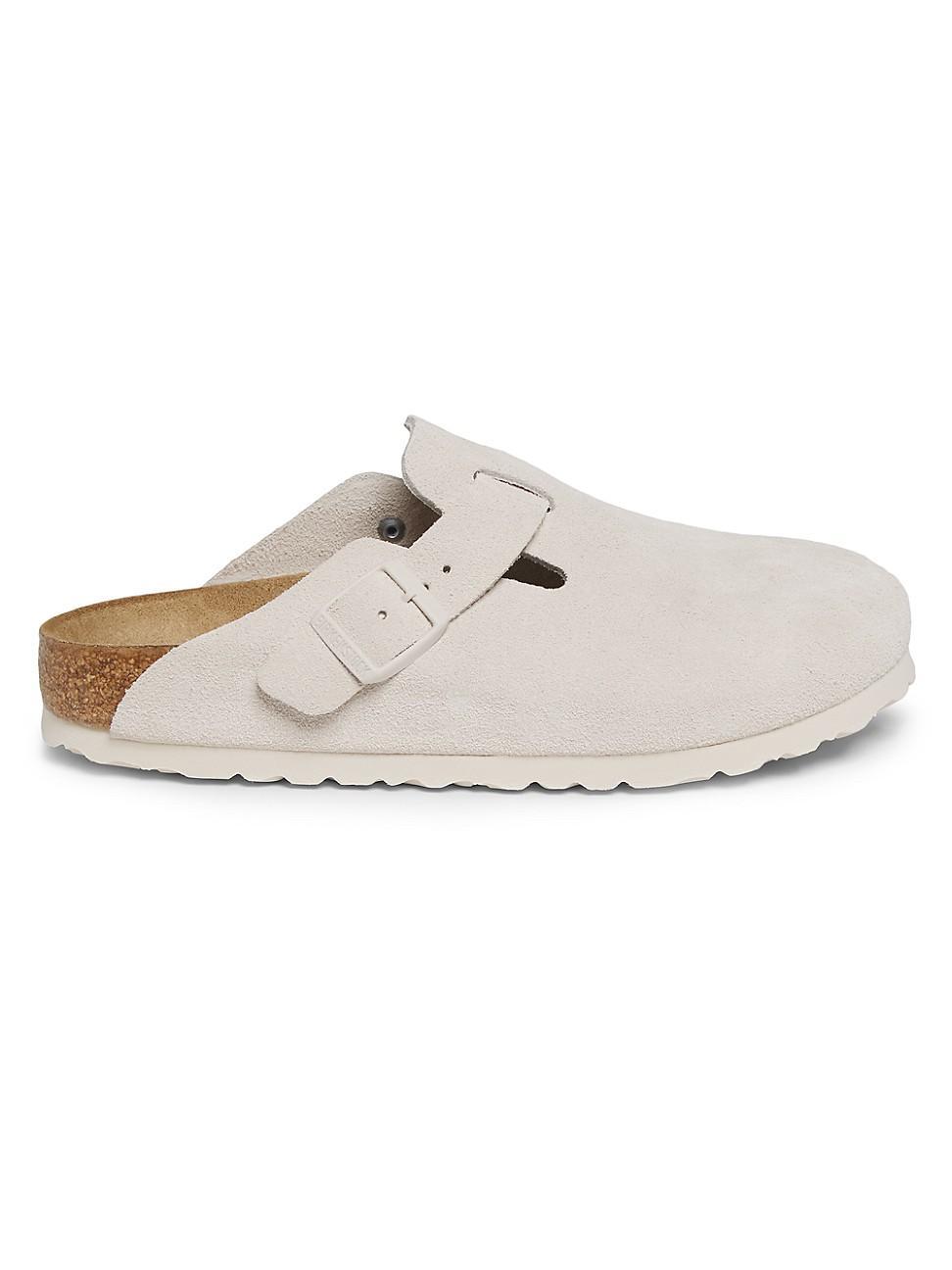 Birkenstock Mens Boston Suede Slide-On Soft Footbed Clogs Product Image