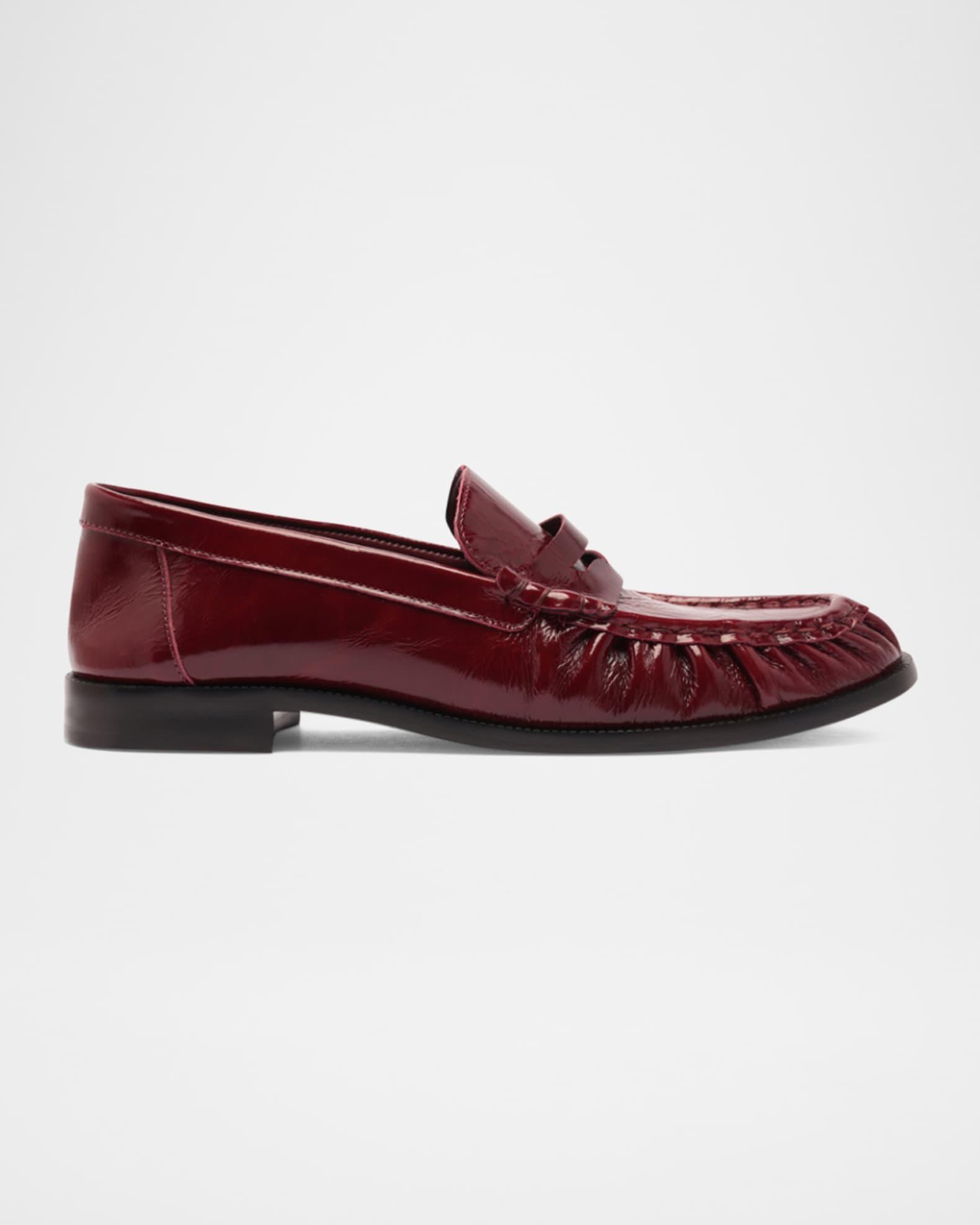 Tyche Shiny Leather Penny Loafers Product Image