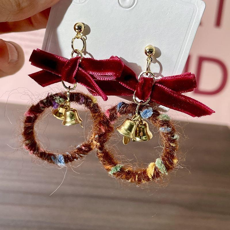 Bow Yarn Bell Drop Earring Product Image
