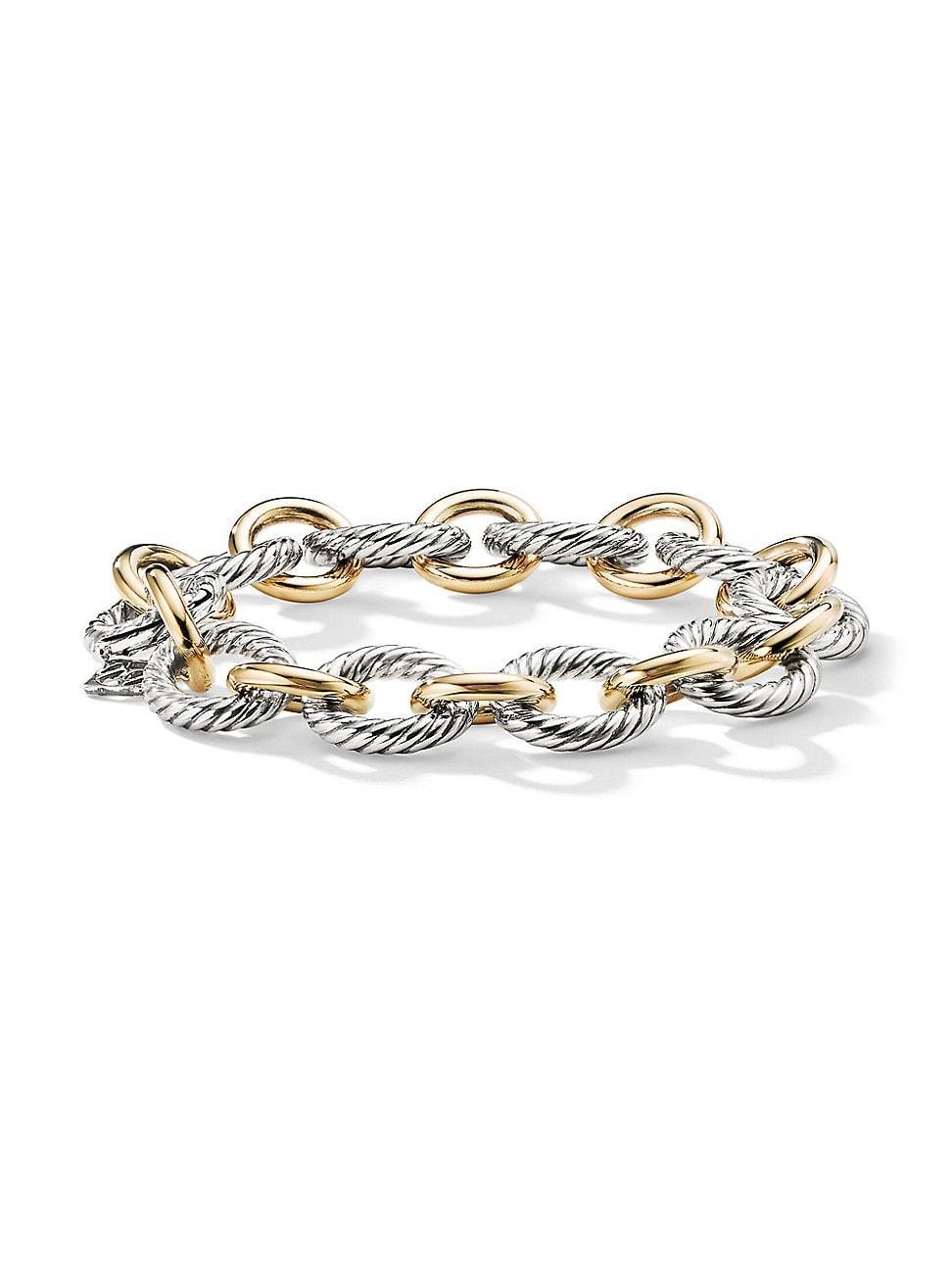 David Yurman Oval Large Link Bracelet with Gold, 8.25 Product Image