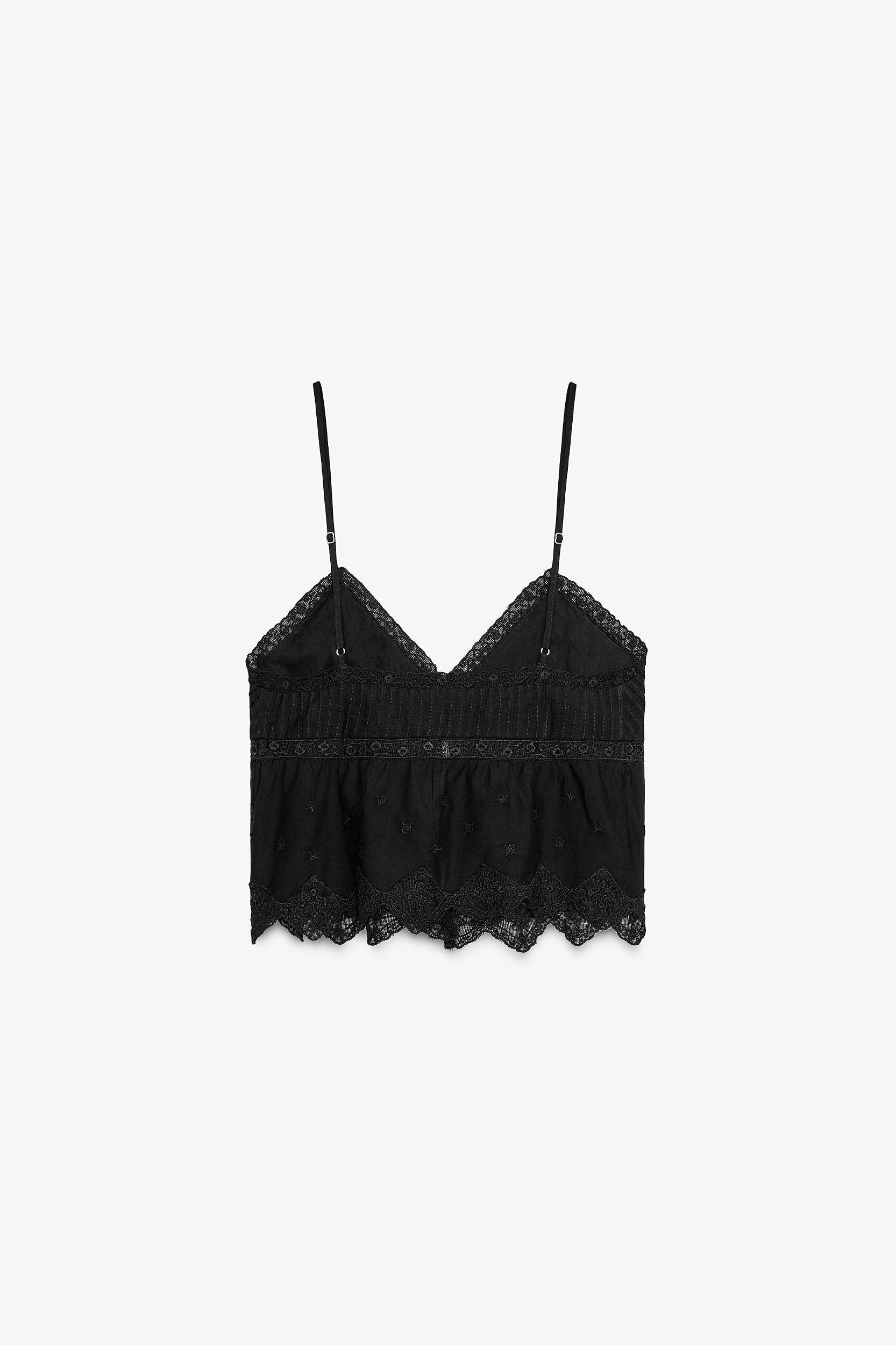 EMBROIDERED STRAPPY TOP Product Image