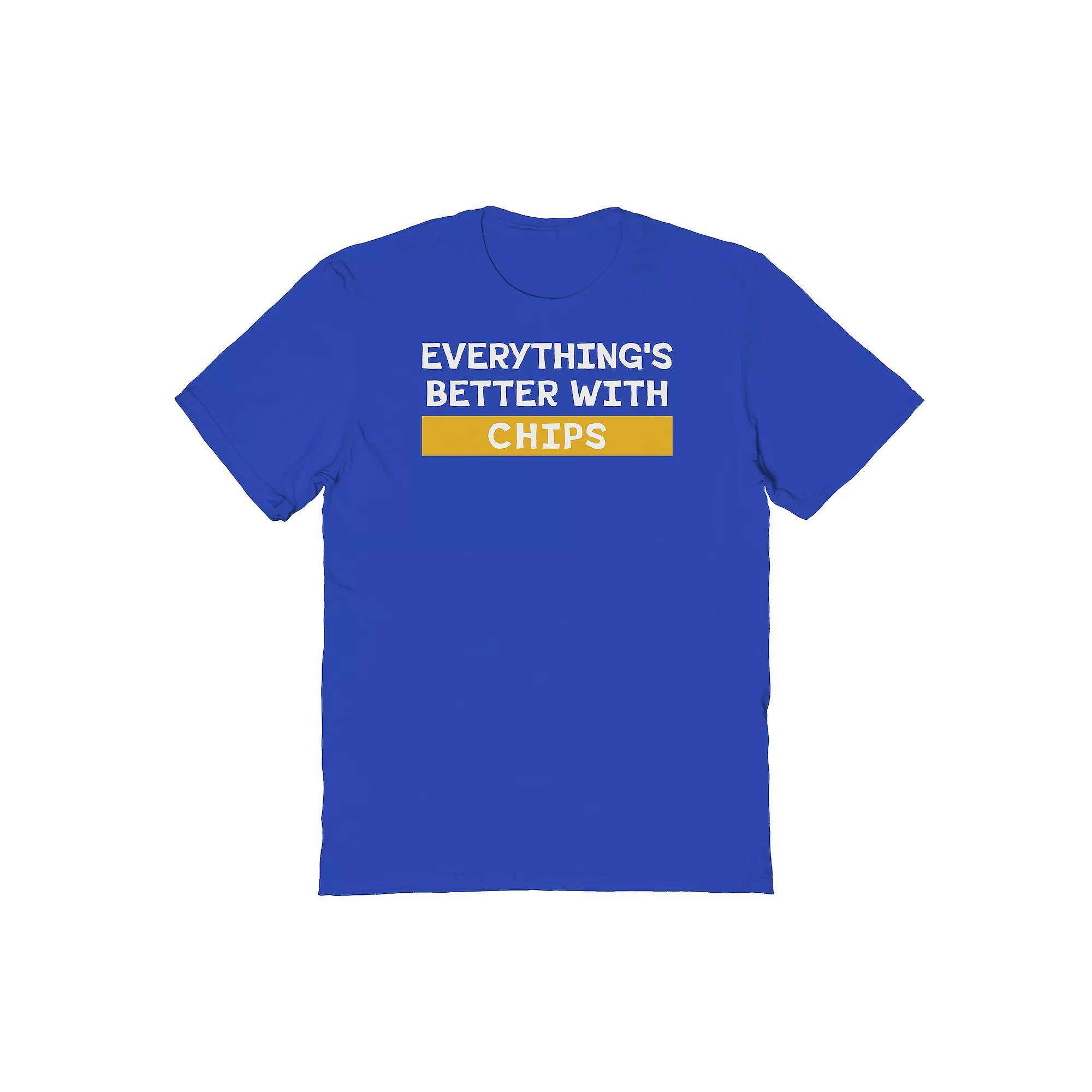 Men's Duke & Sons Everthing is Better with Chips Graphic Tee, Size: Large, Royal Product Image