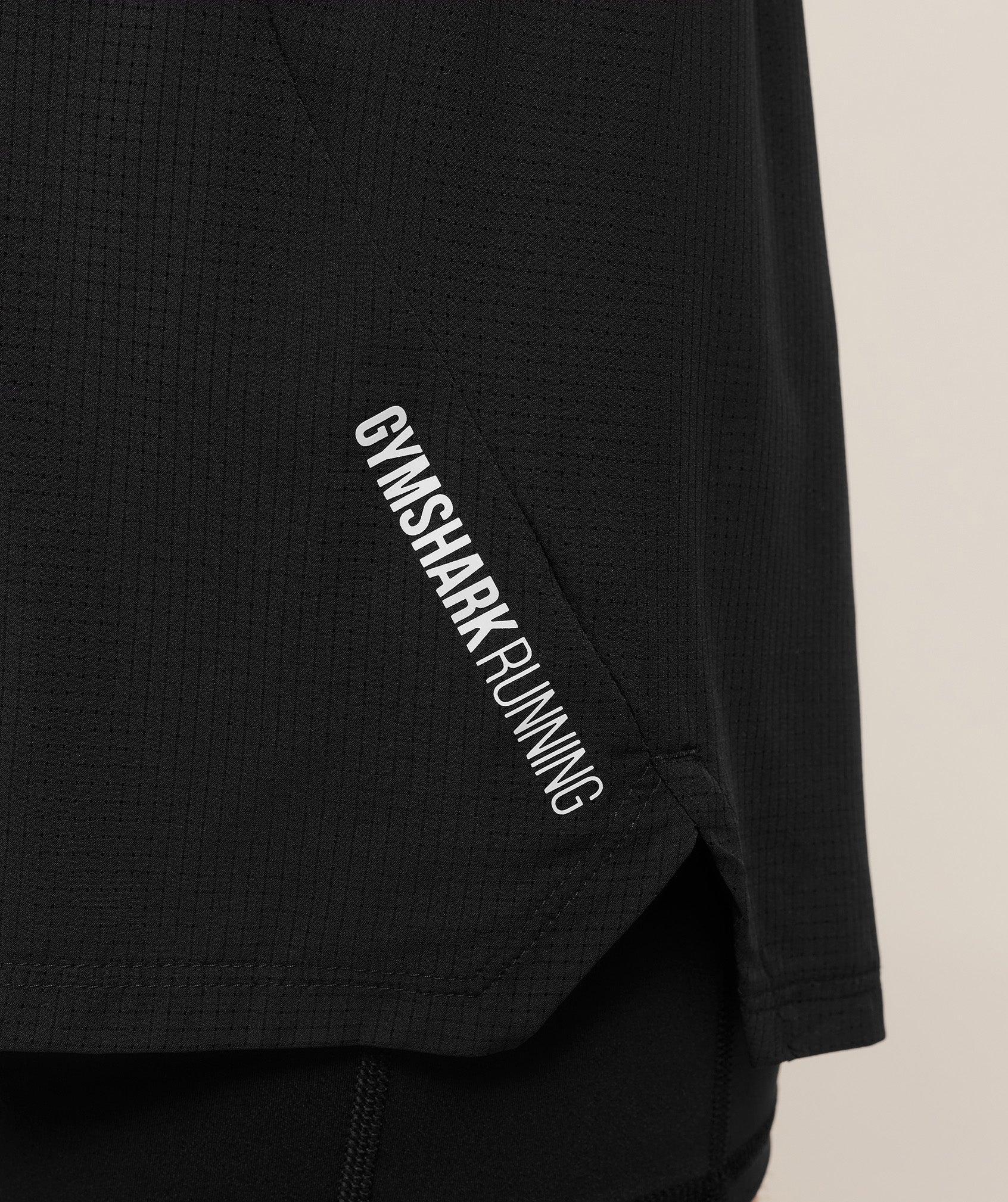 Gymshark Running 4" 2in1 Shorts - Black Male Product Image