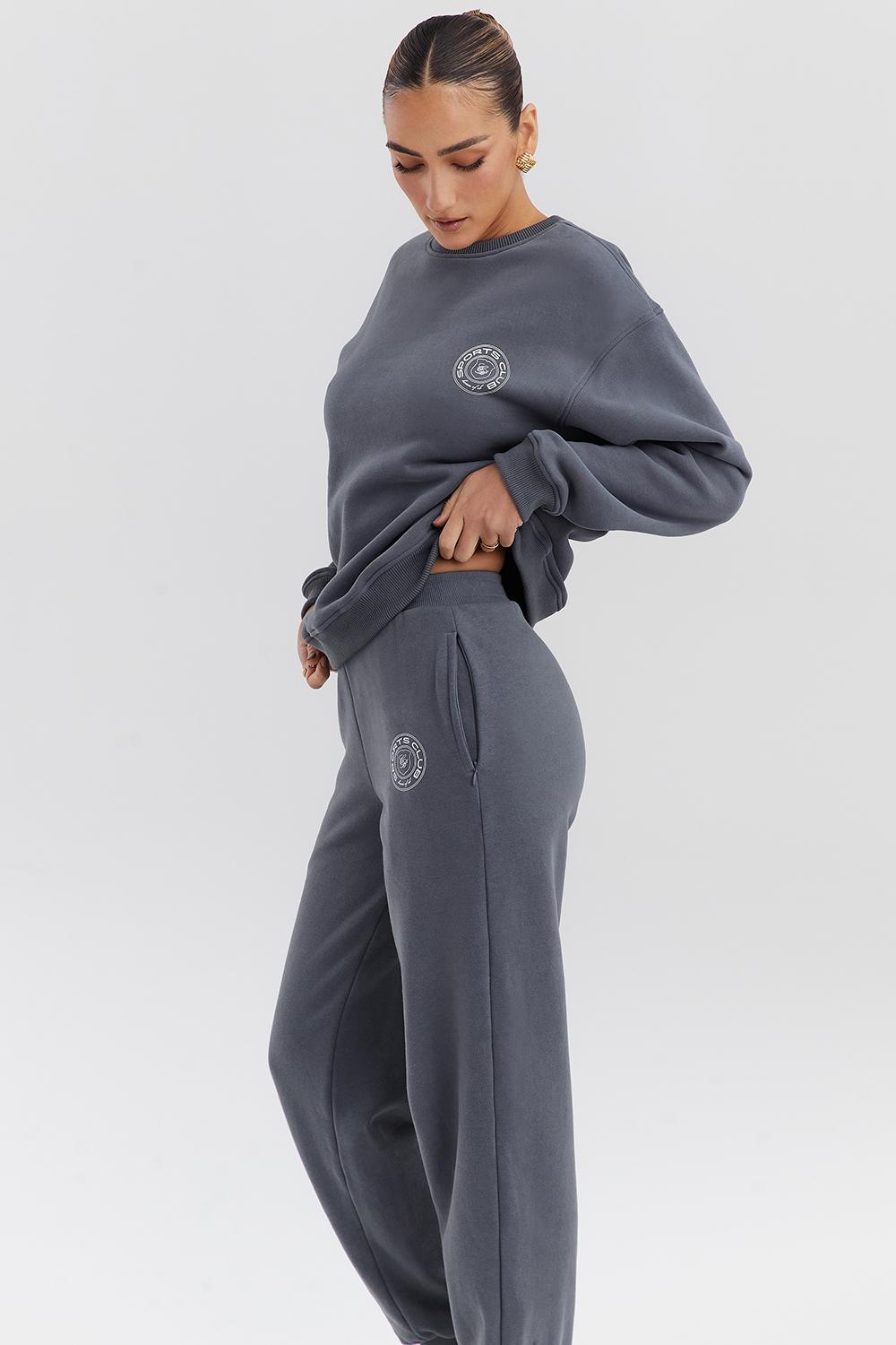 Haze Slate Crew Neck Sweatshirt Product Image
