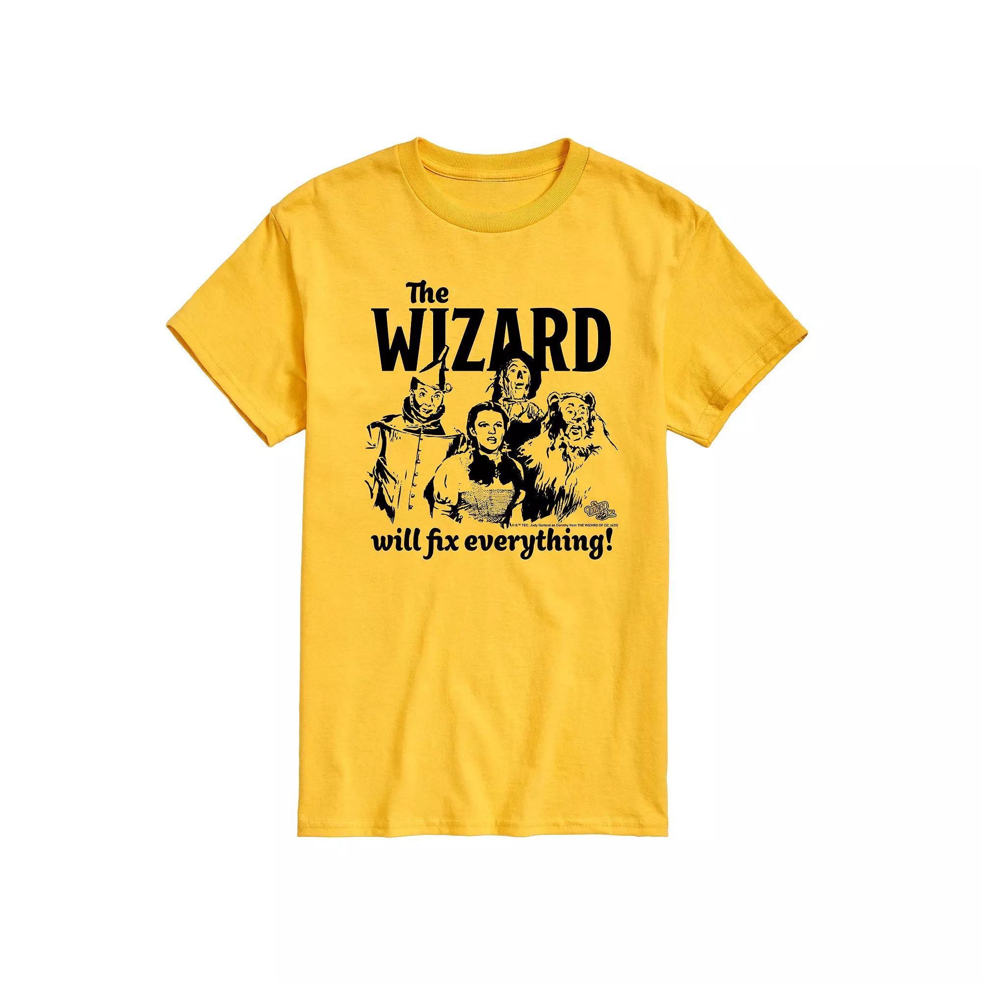 Men's Wizard Of Oz Wizard Will Fix Everything Graphic Tee, Size: Large, Grey Green Product Image