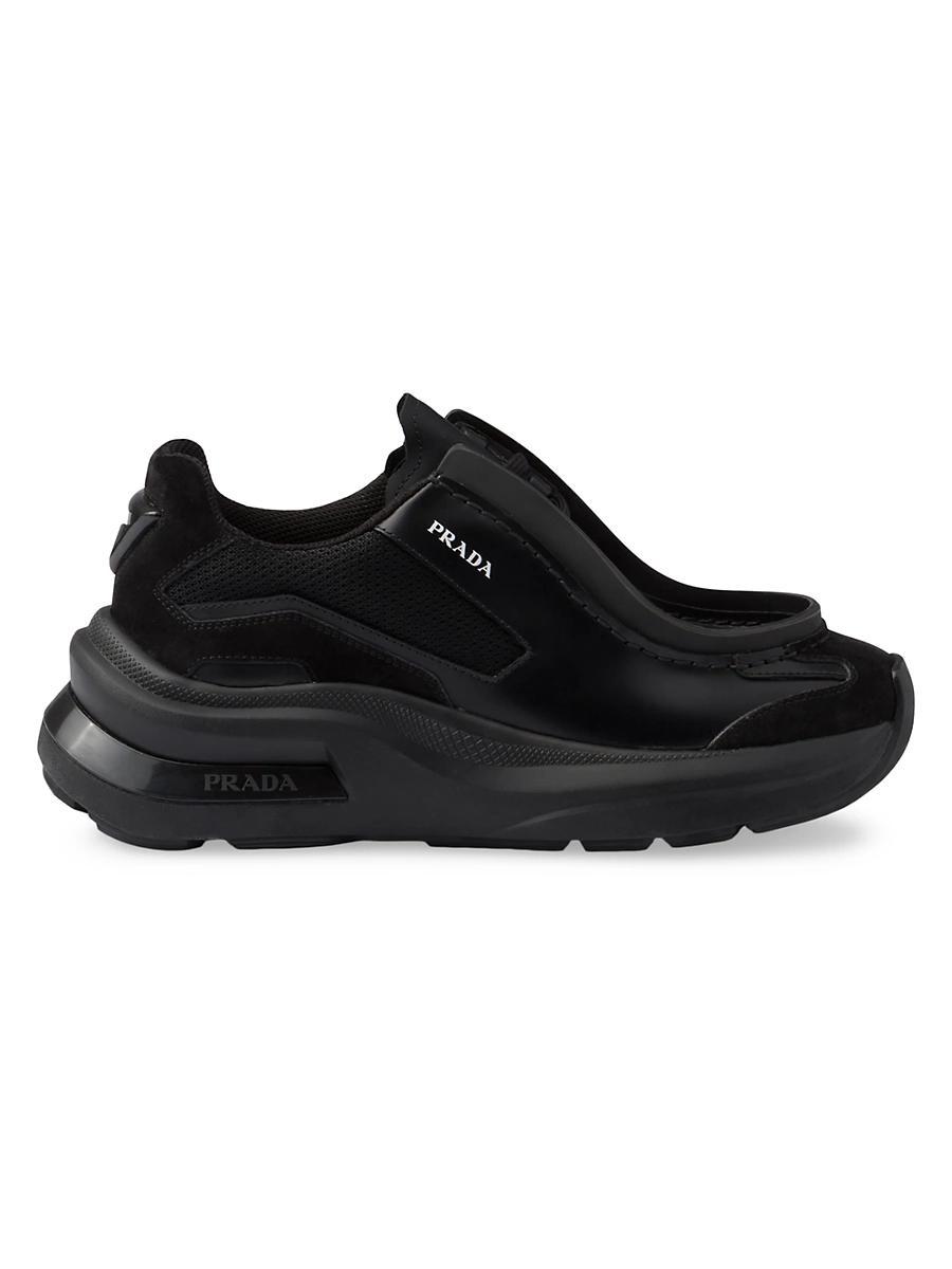 Mens Bone Runner Leather Sneakers Product Image