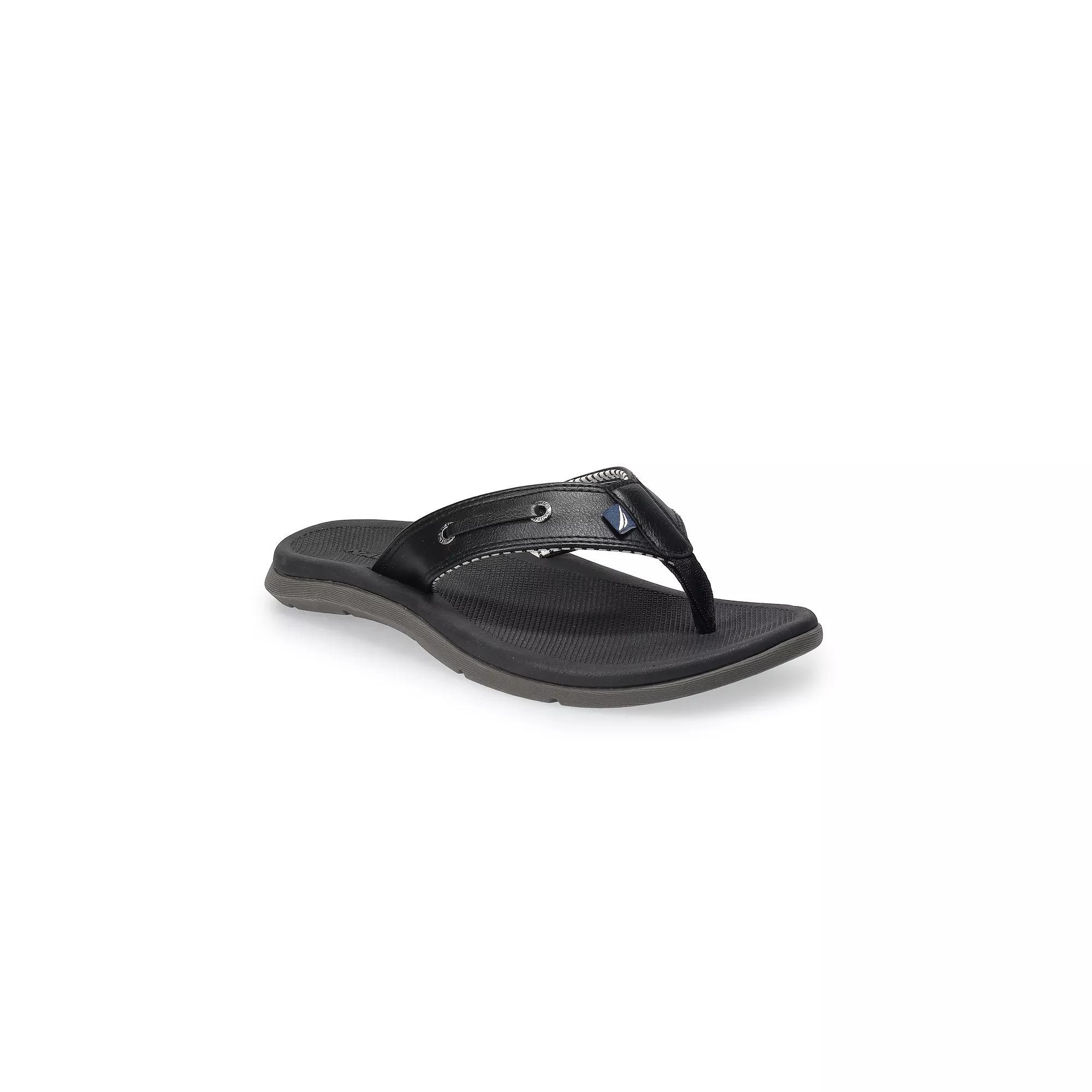 Nautica Men's Casted Flip Flops, Size: 10, Black Product Image