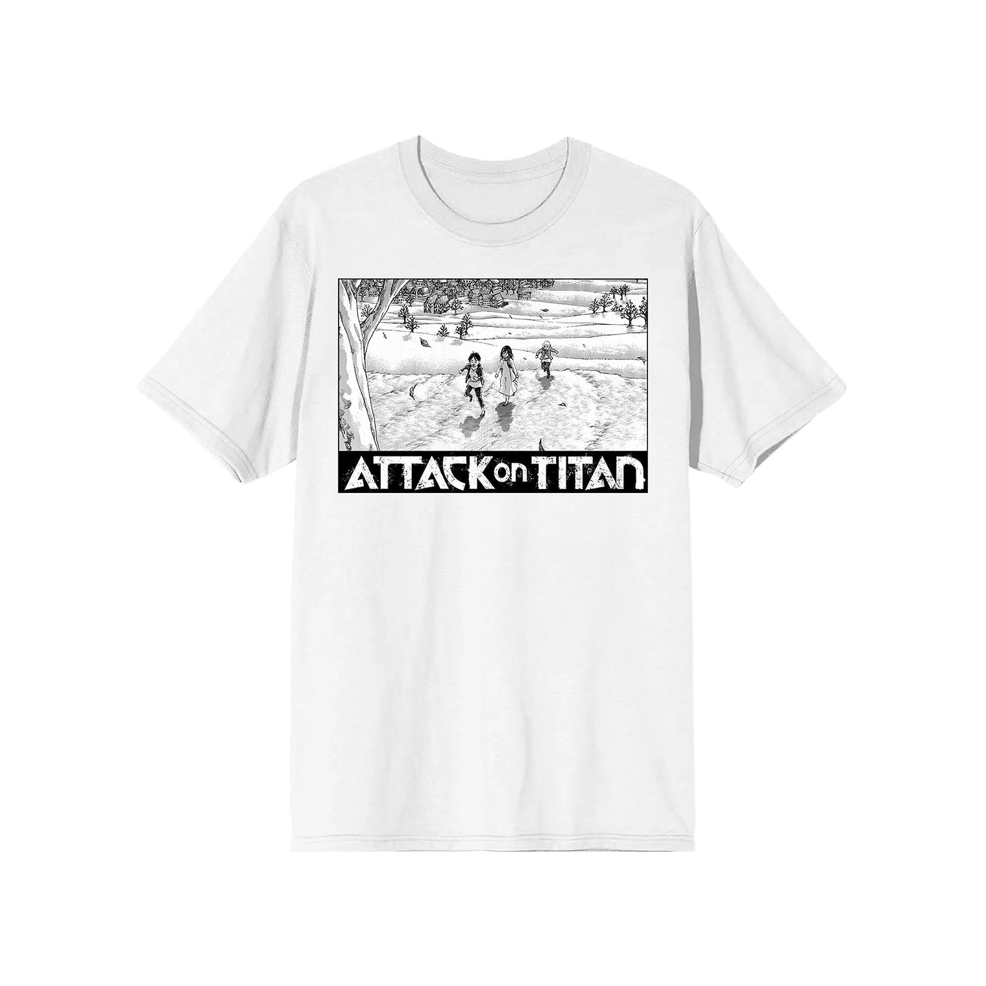 Men's Attack On Titan Characters Short Sleeve Graphic T-Shirt, Size: XXL, White Product Image