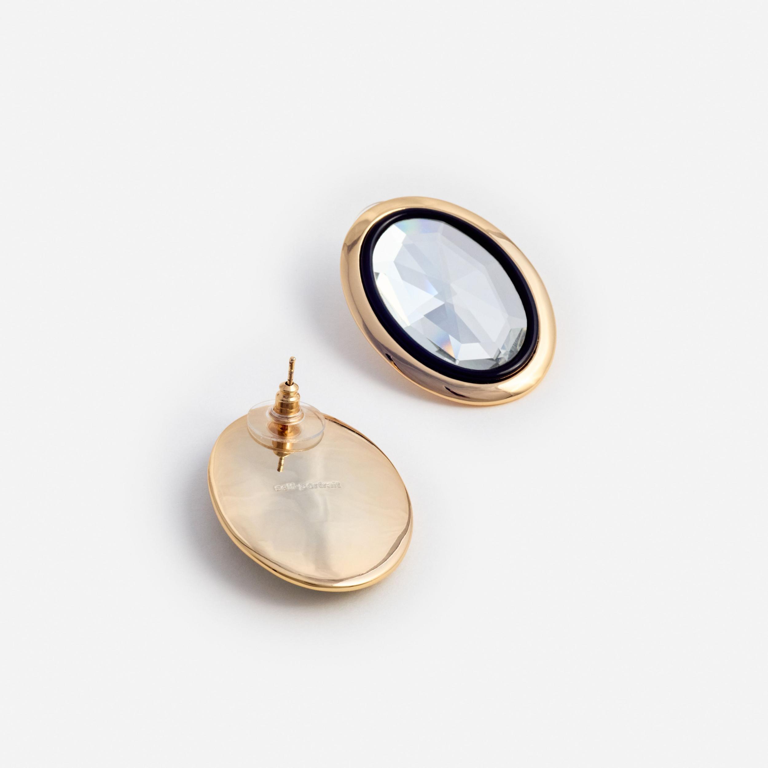 Crystal Oval Earrings Product Image