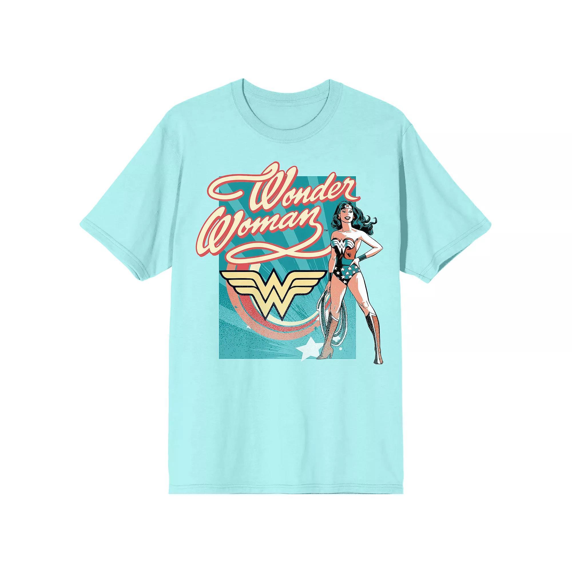 Juniors' Wonder Woman Graphic Tee, Girl's, Size: Large, Blue Product Image