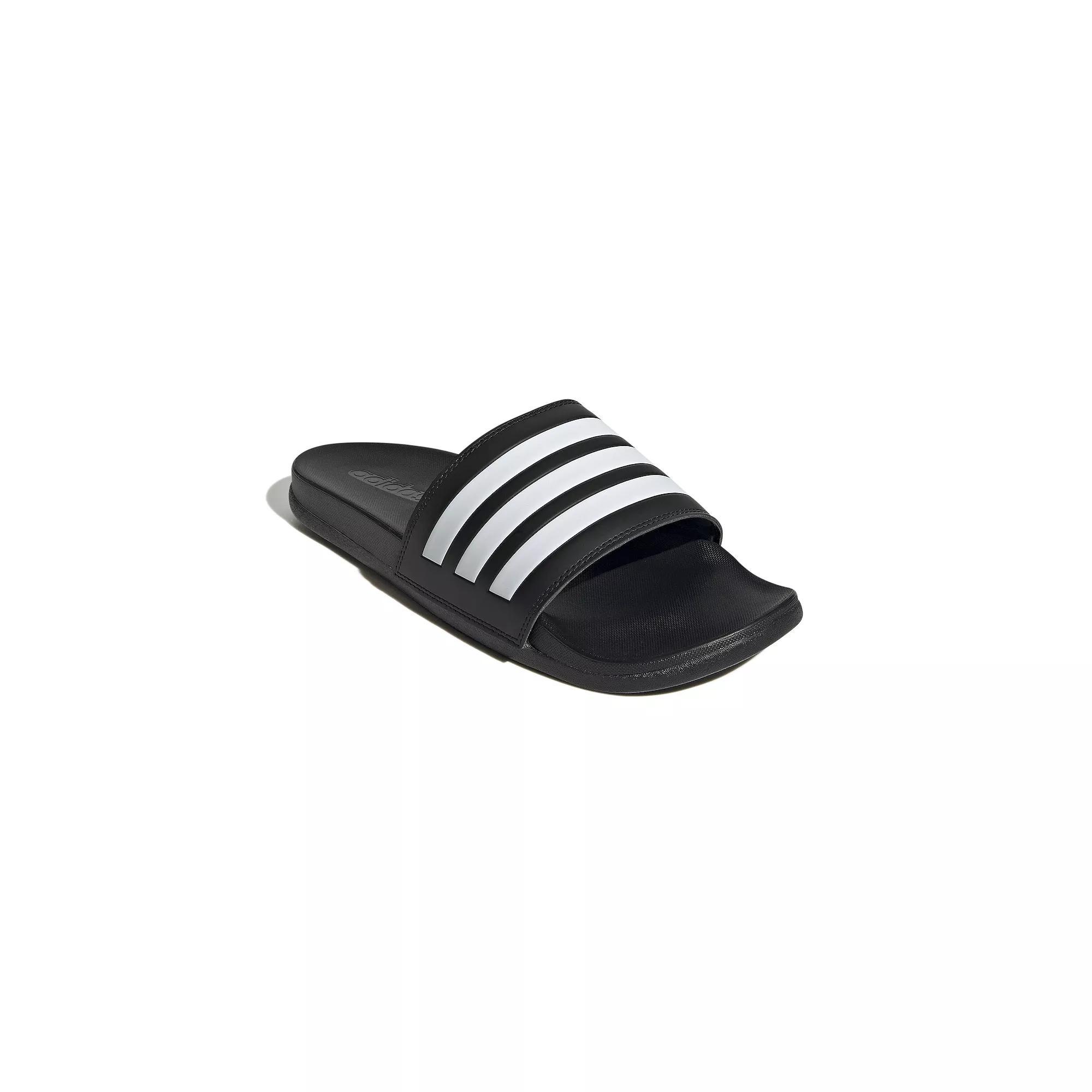 adidas Adilette Comfort Men's Slide Sandals, Size: 15, Black White Black Product Image