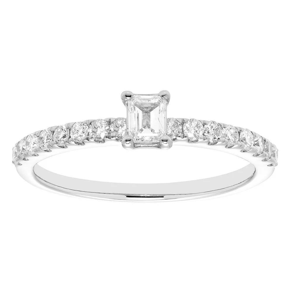 The Regal Collection IGL Certified 1/2 Carat T.W. Diamond Ring, Women's, Size: 7, 14k White Gold Product Image