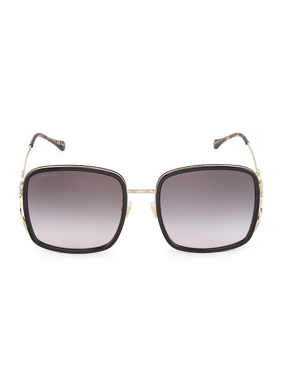 Womens Horsebit 58MM Square Sunglasses Product Image