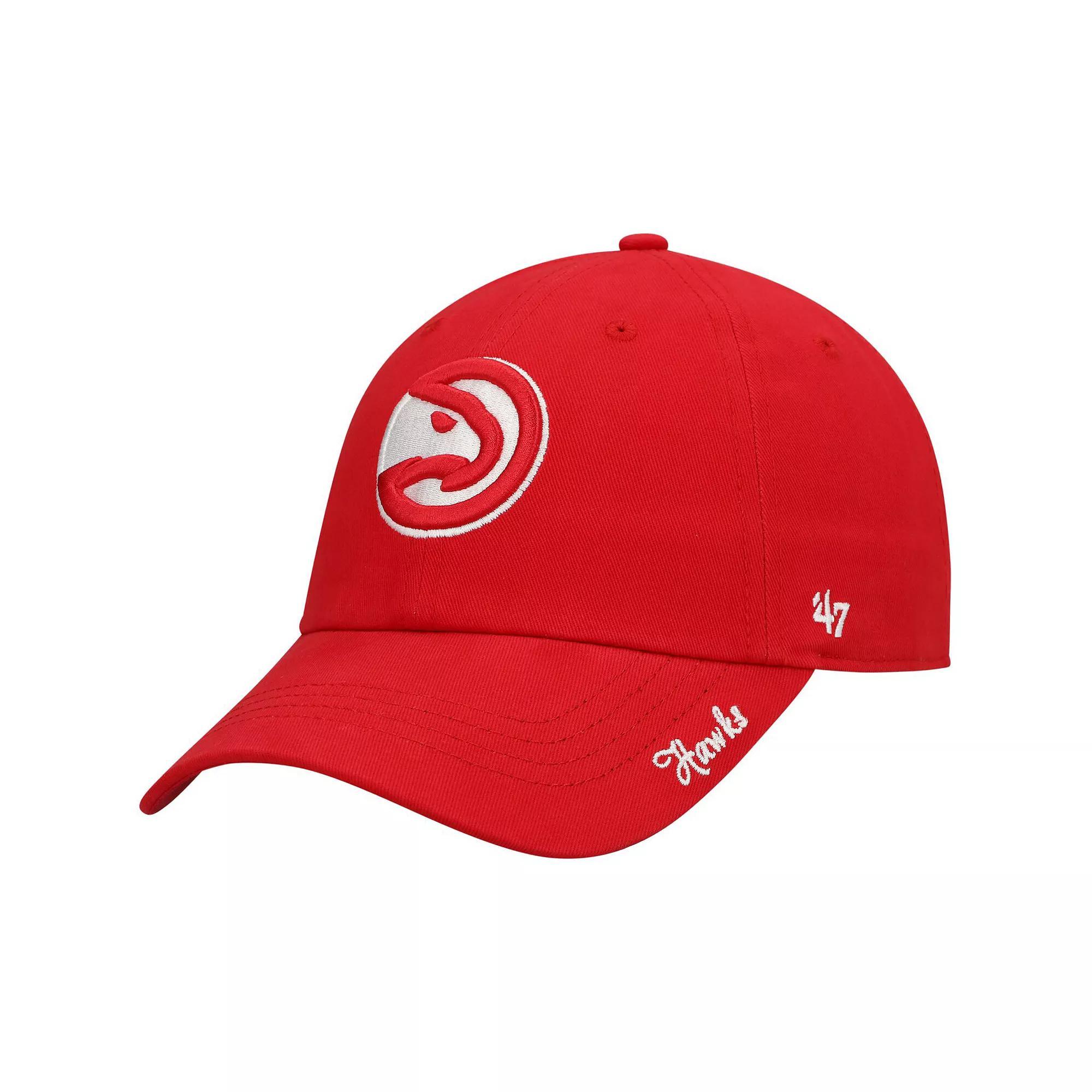 Women's '47 Red Atlanta Hawks Miata Clean Up Logo Adjustable Hat Product Image