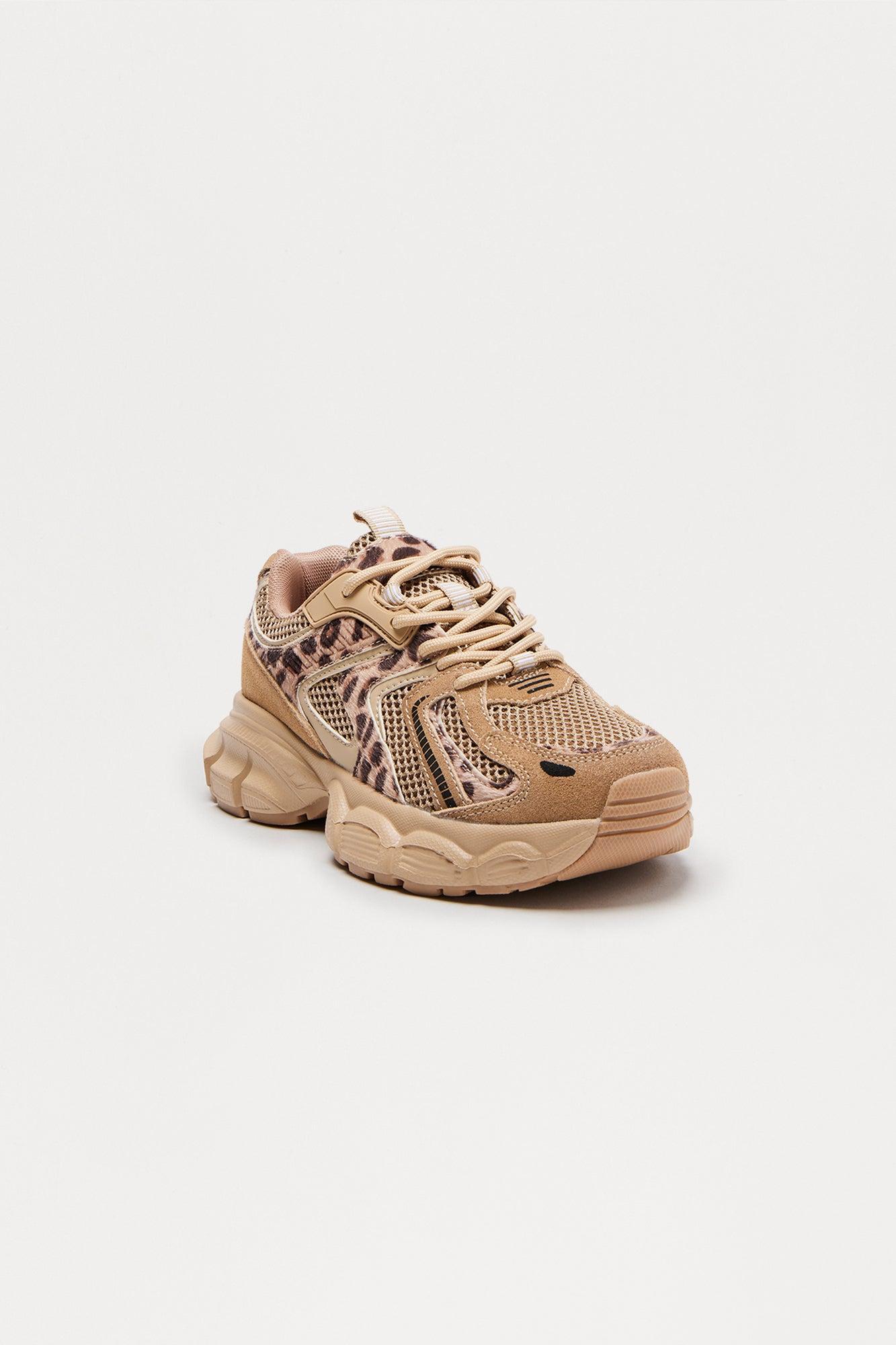 Kael Lace Up Platform Sneakers - Leopard Female Product Image