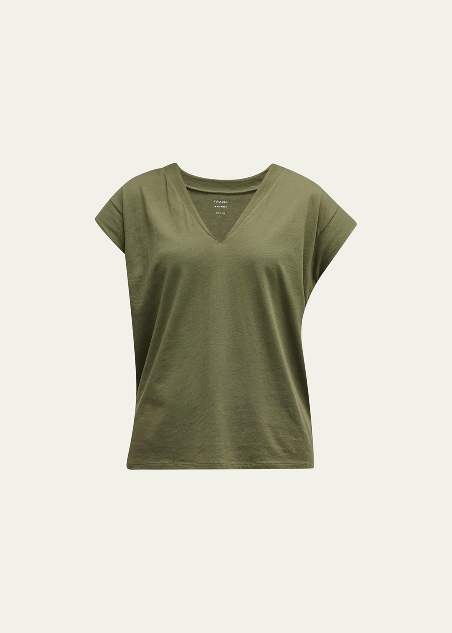 Frame Le Mid Rise V-Neck Tee Product Image