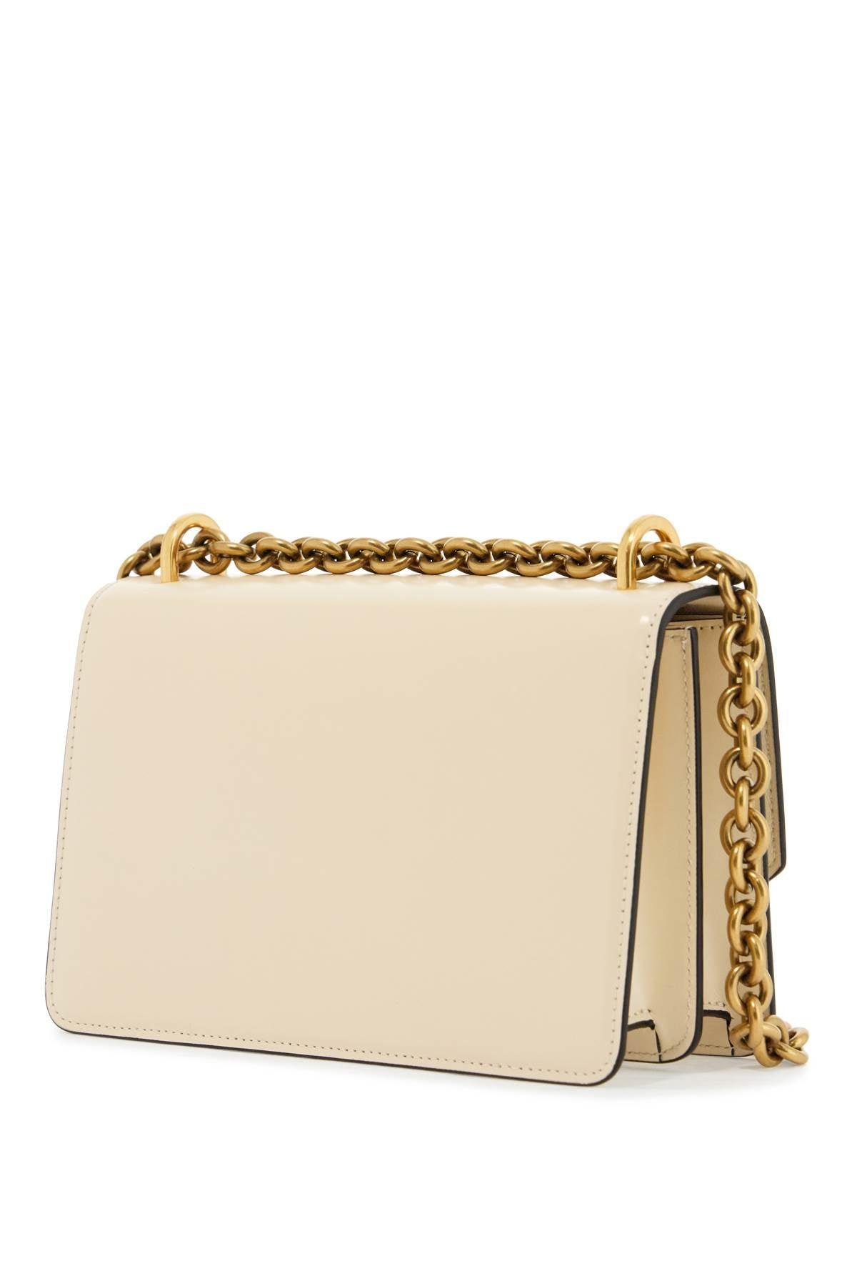 VALENTINO GARAVANI Borsa A Spalla Piccola In Pelle Butter White Con Tracolla A Catena Product Image