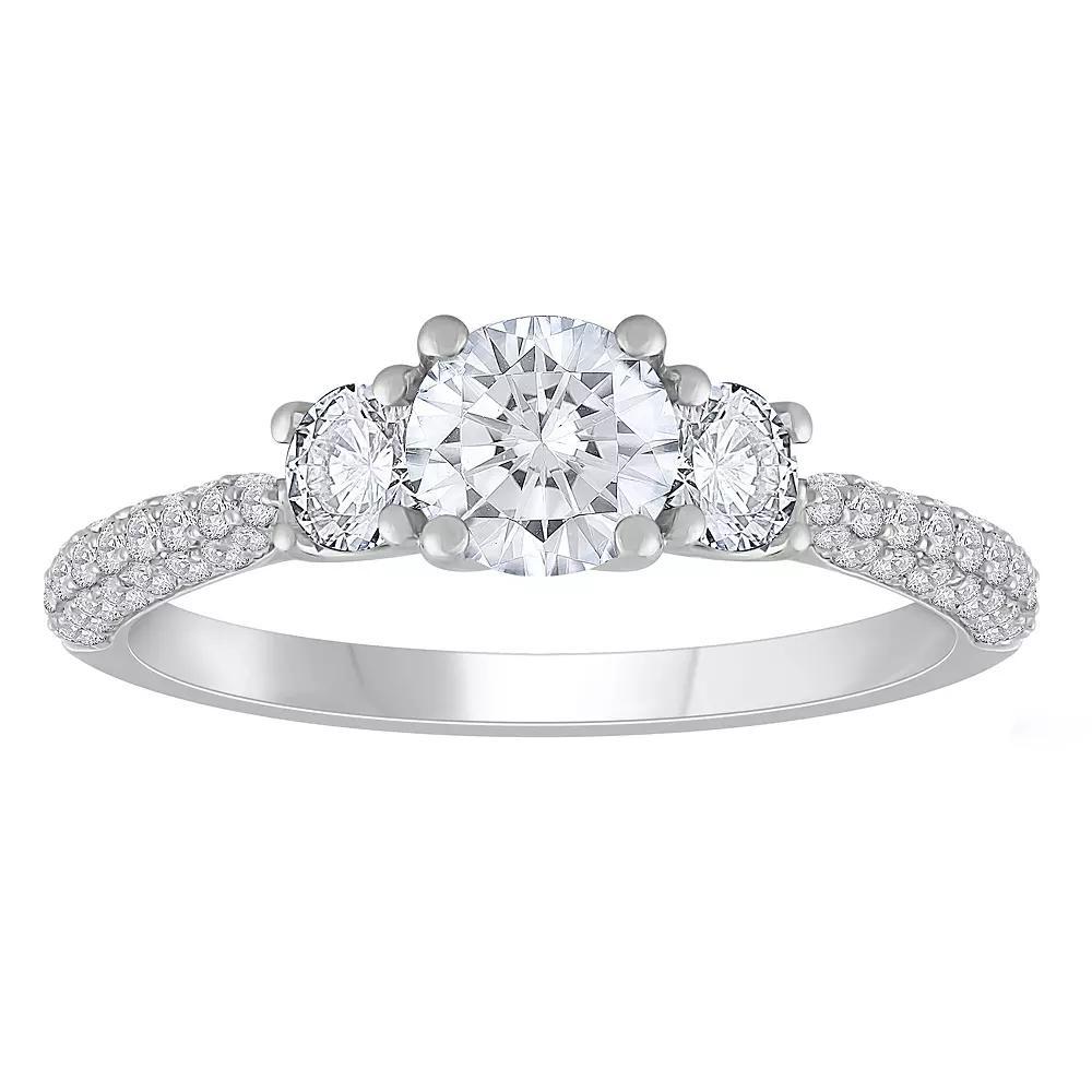 Diamond Medley 14k White Gold 1 1/2 Carat T.W. Lab-Grown Diamond Ring, Women's, Size: 9, 14k Whgold Product Image