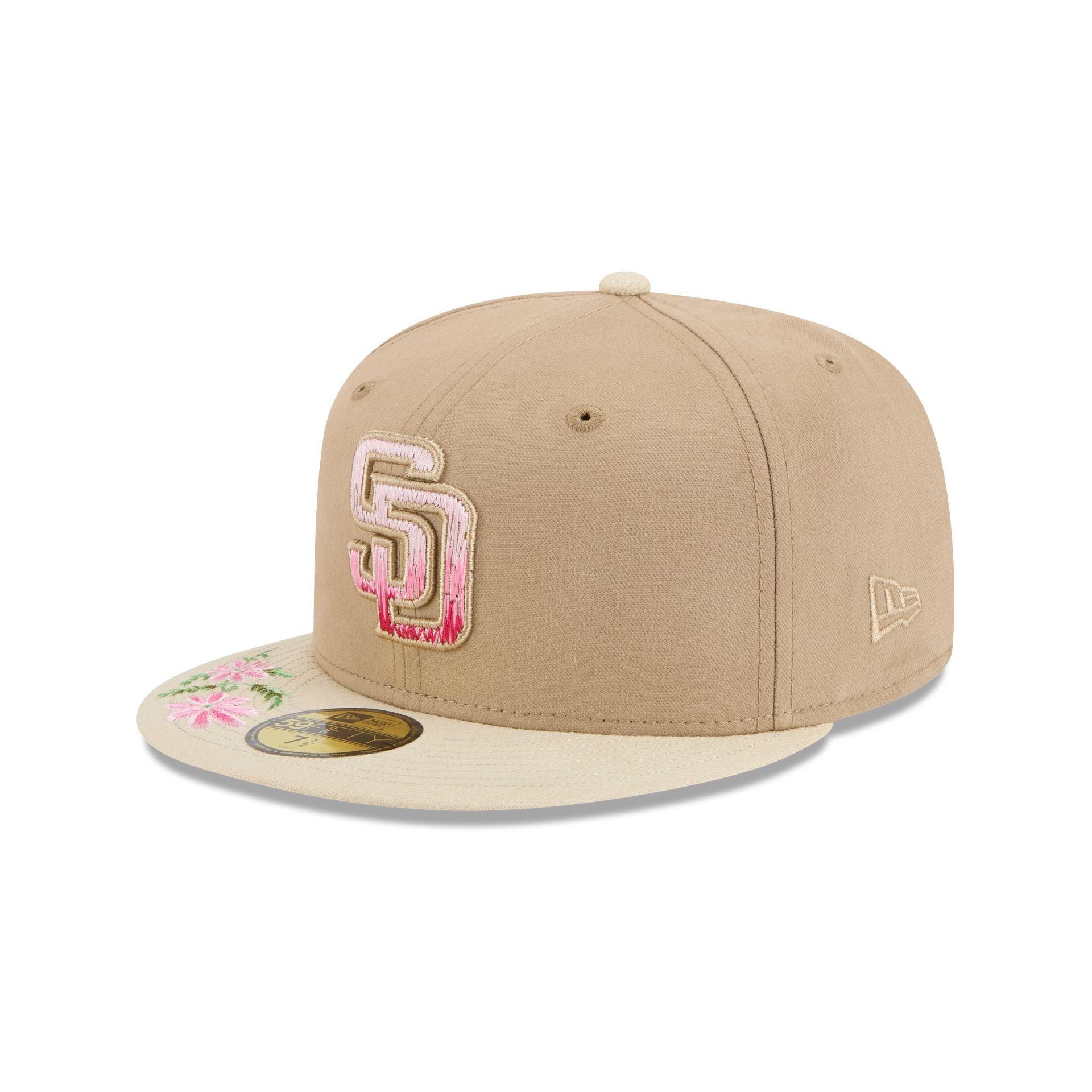 San Diego Padres Hand Stitched Floral 59FIFTY Fitted Hat Male Product Image