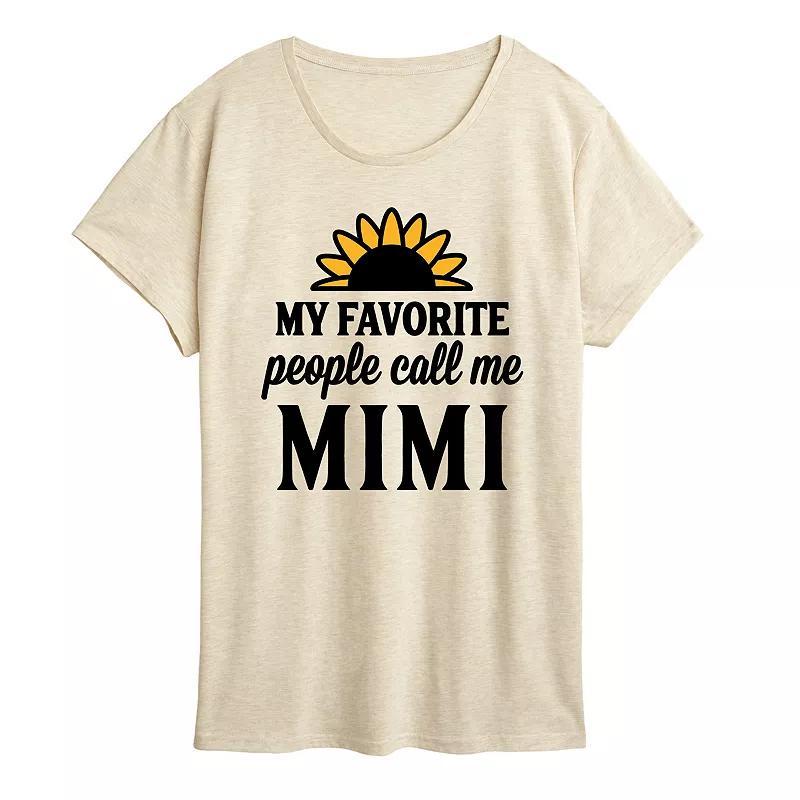 Women's Favorite People Call Me Mimi Graphic Tee, Size: XXL, Beige Product Image