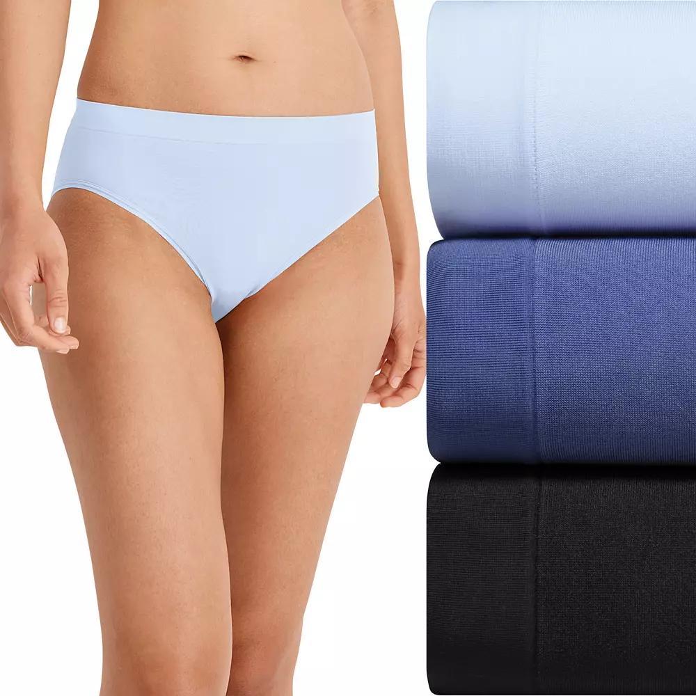Women's Jockey® Seamfree® 3-pk. Hi-Cut Panty 4392, Size: XXL, Multi Blue Black Product Image