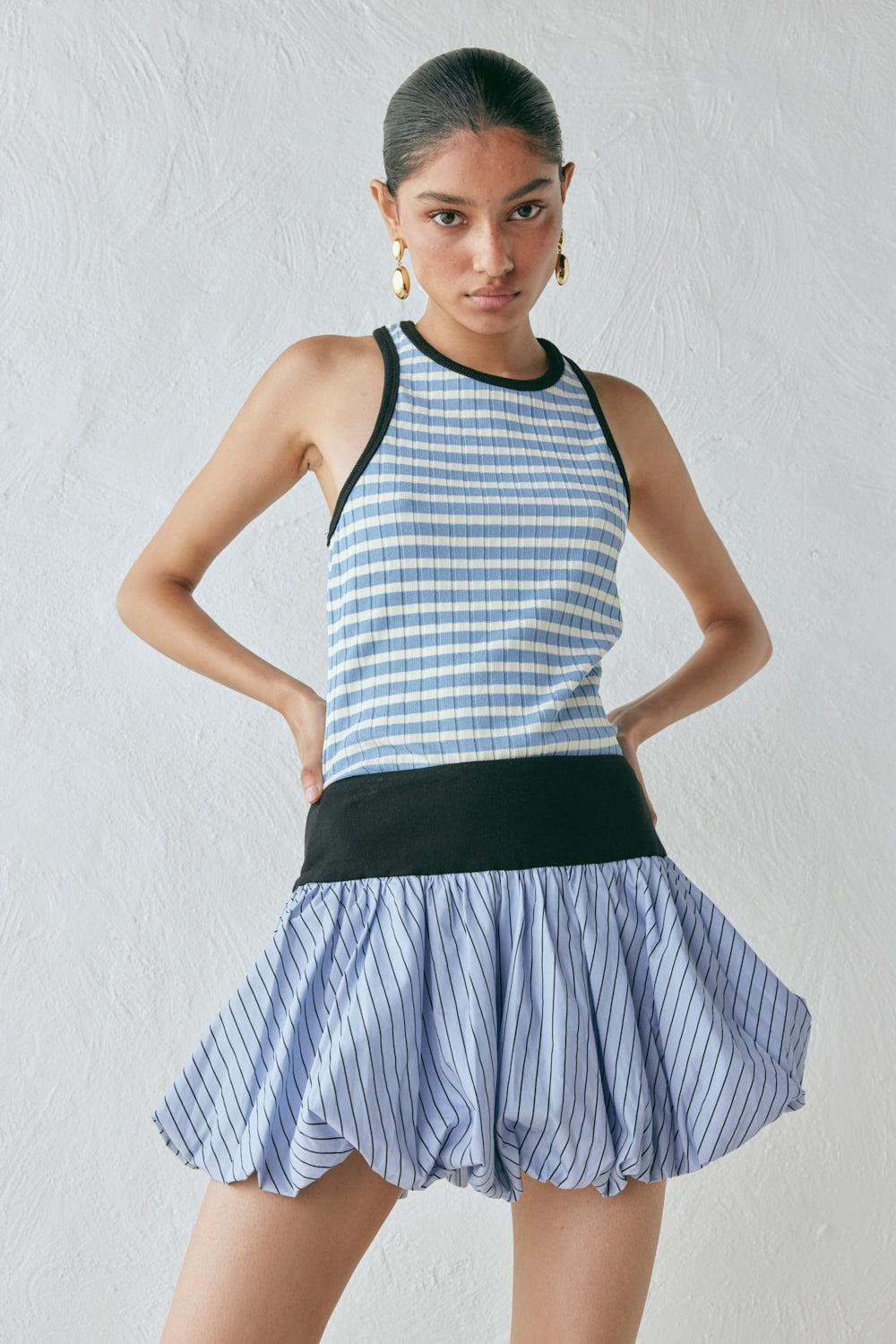 Fara Maxi Dress Black Stripe Product Image
