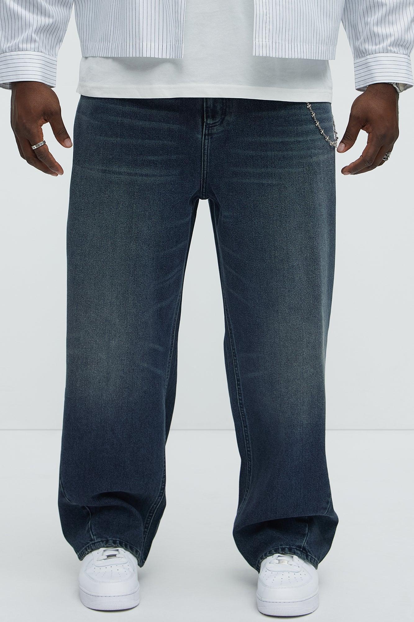 Down Bad Baggy Jeans - Dark Wash Male Product Image