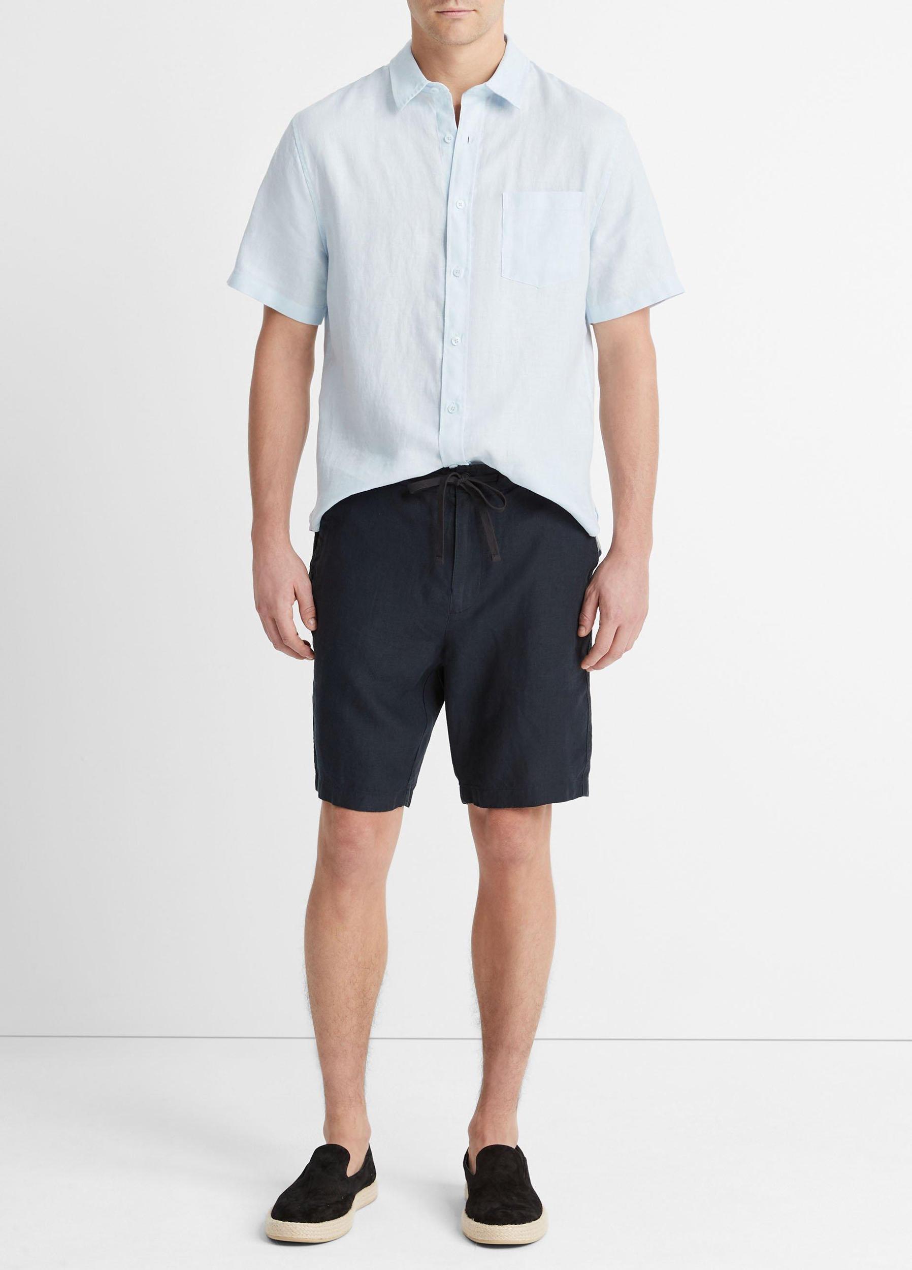 Mens Hemp Drawstring Short, Dried Cactus, Size L Vince Product Image