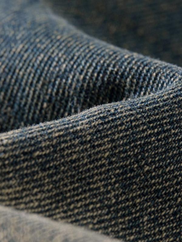 Retro Straight High Street Casual Loose Jeans Product Image