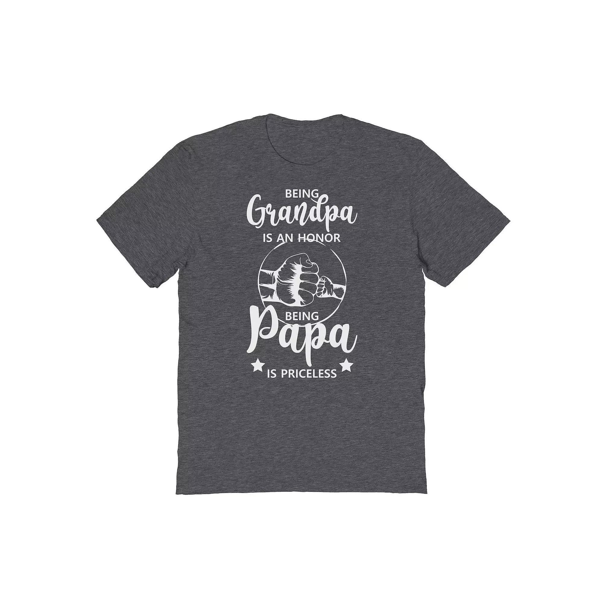 Mens COLAB89 by Threadless Grndpapa Fathers Day Graphic Tee Dark Grey Product Image
