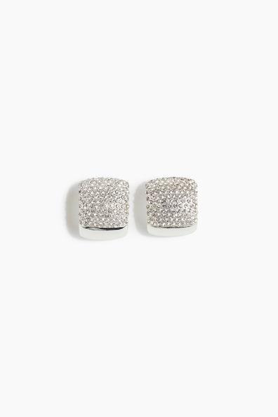 Rhinestone Hoop Earrings Product Image