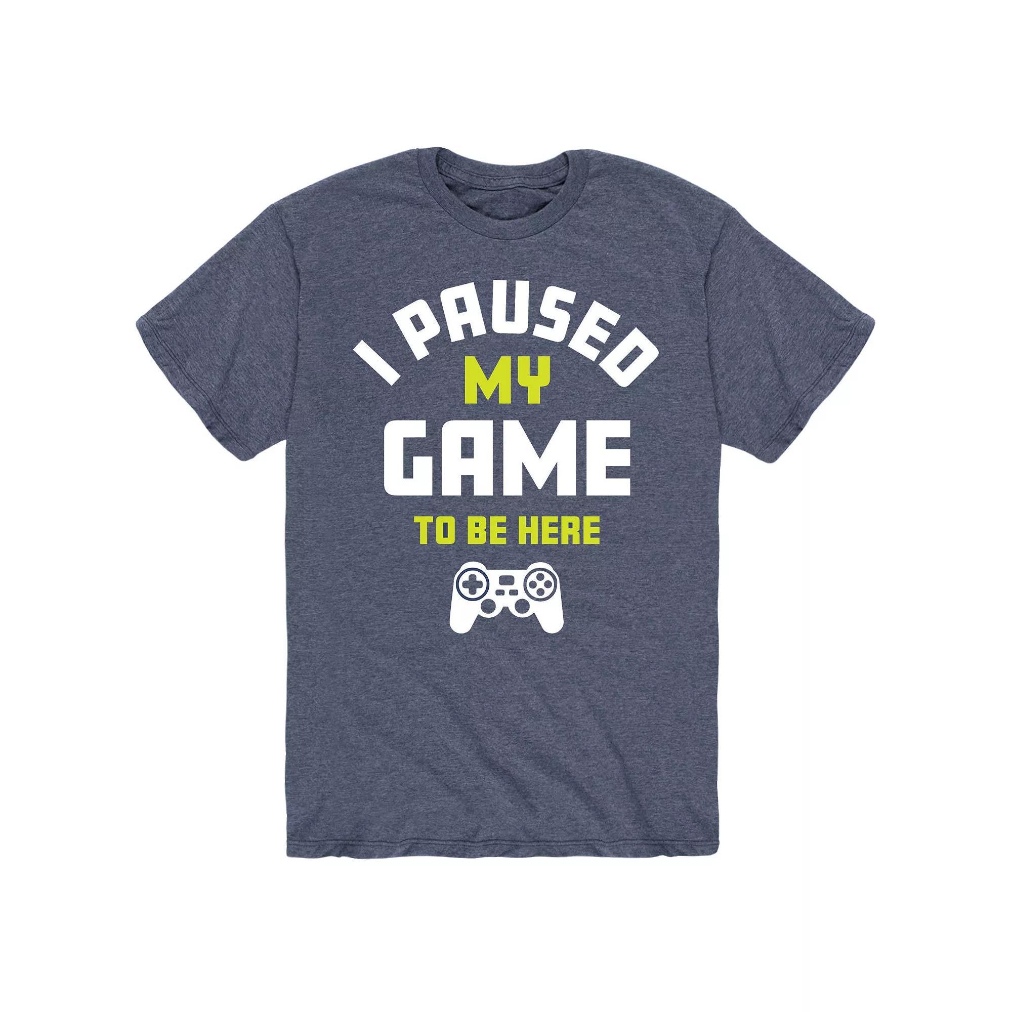 Men's "I Paused My Game To Be Here" Tee, Size: Small, Blue Product Image