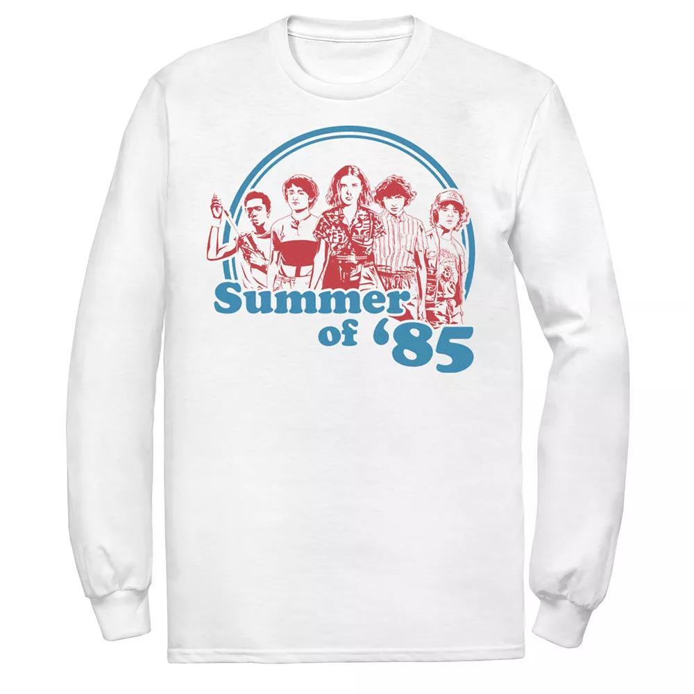 Men's Stranger Things Summer Of '85 Group Shot Tee, Size: Medium, White Product Image