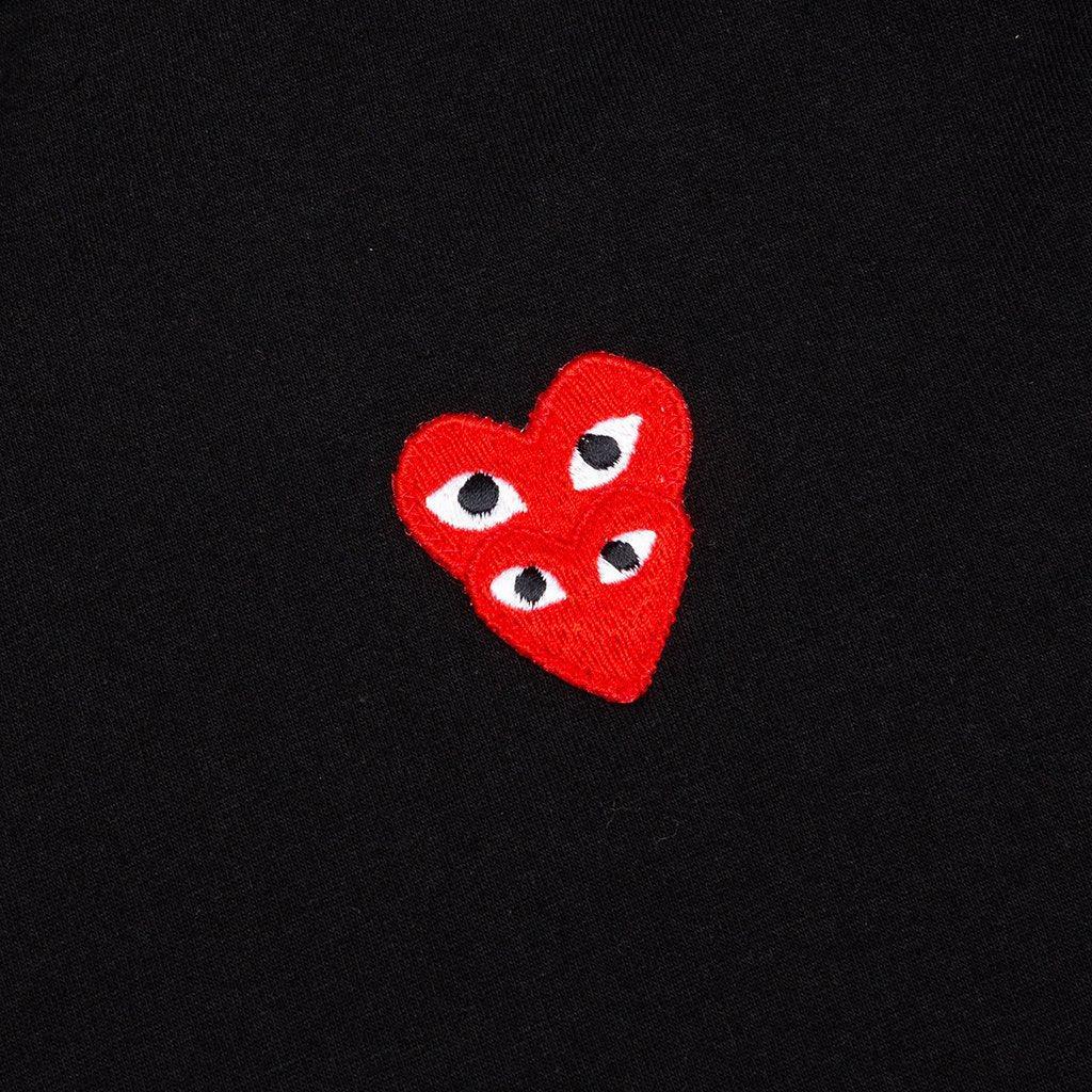 Stacked Heart L/S T-Shirt - Black Male Product Image
