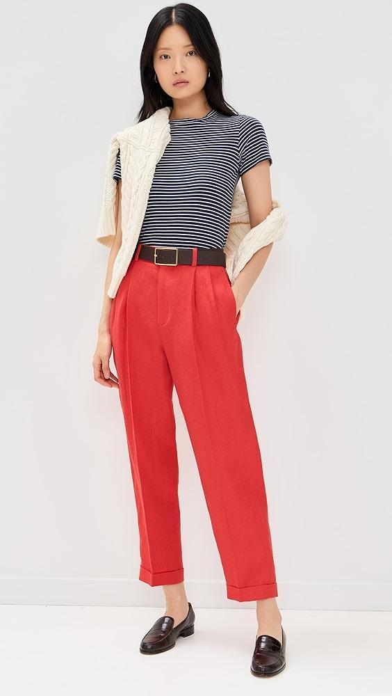 Polo Ralph Lauren Linen Twill Cropped Trousers | Shopbop Product Image