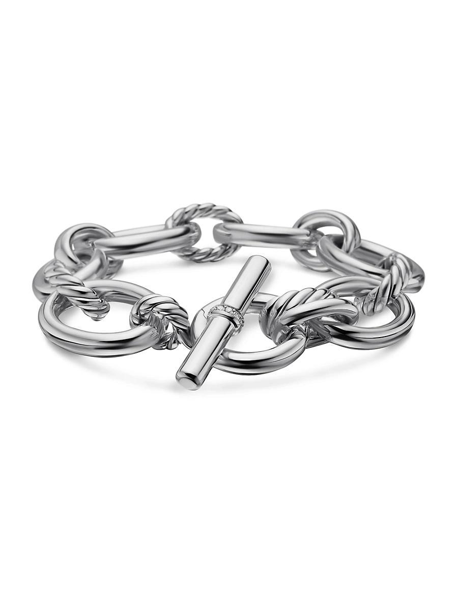 David Yurman Sterling Silver Mercer Diamond Link Bracelet Product Image