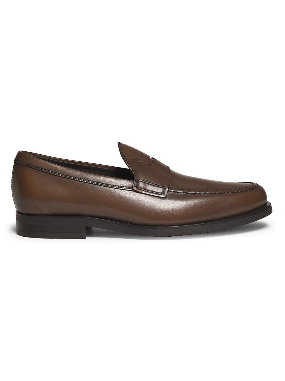 Mens Penny Leather Slip-On Loafers Product Image