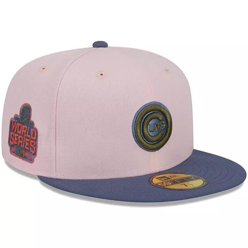 Mens New Era /Blue Chicago Cubs Olive Undervisor 59FIFTY Fitted Hat Product Image