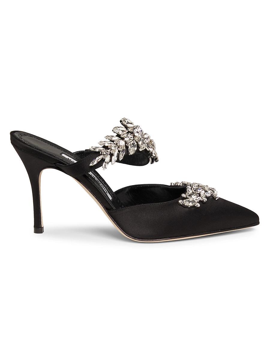 Womens Lurum 90MM Embellished Satin Mules Product Image